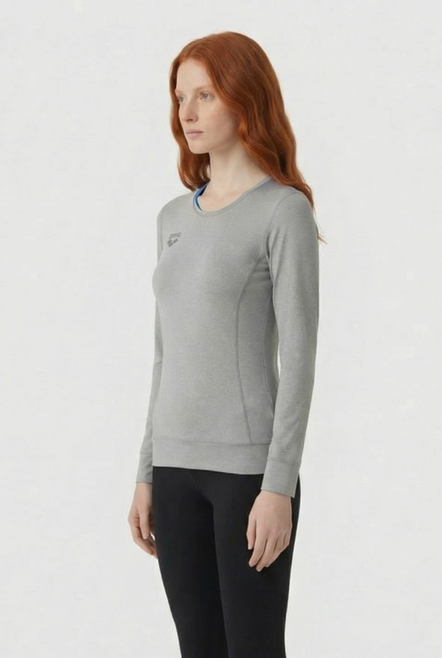 W ESSENTIAL CREW SWEAT MEDIUM GREY MELANGE 3