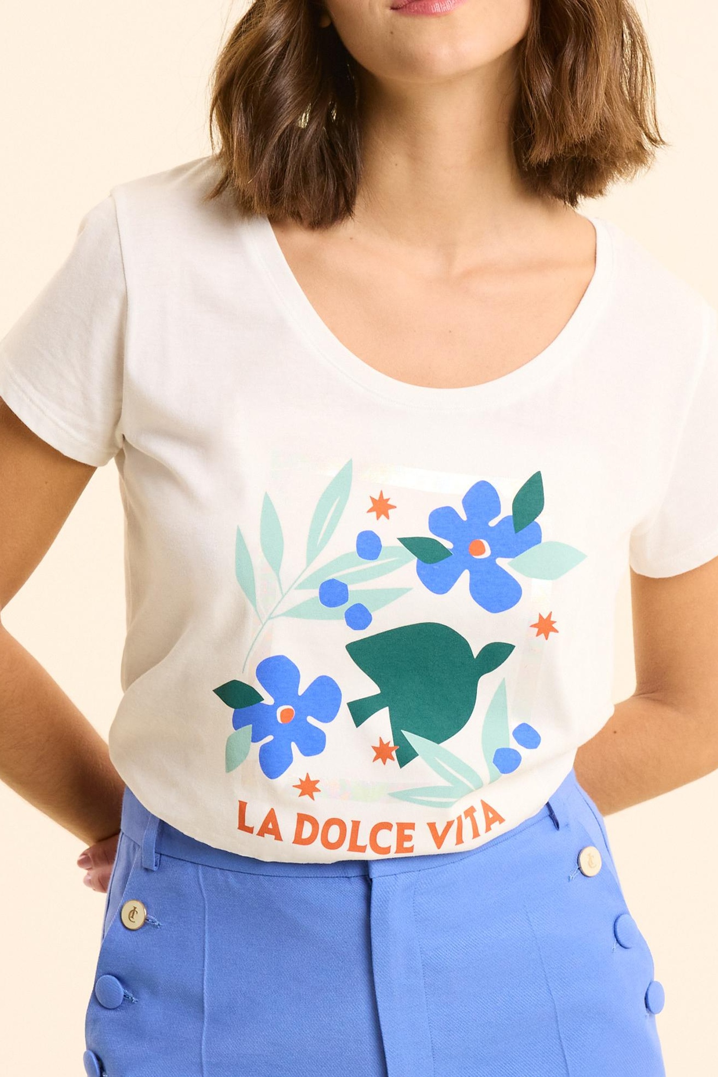 WHITE SHORT-SLEEVED MAXI BIRD T-SHIRT OFF-WHITE 1