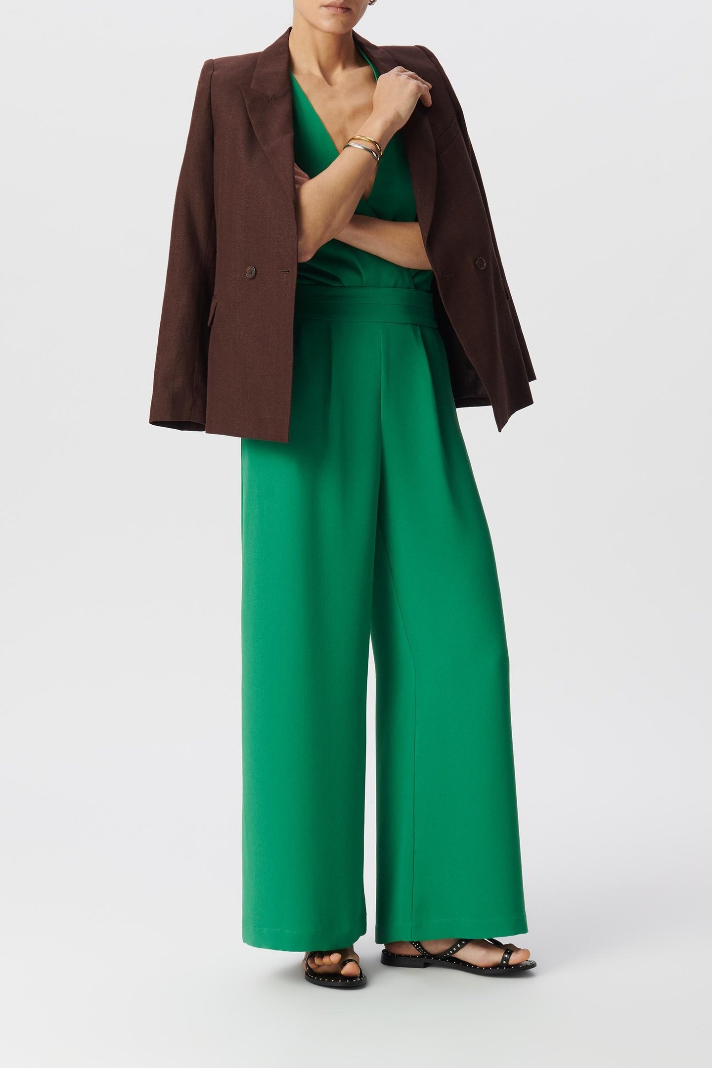 GREEN BACKLESS JUMPSUIT 2