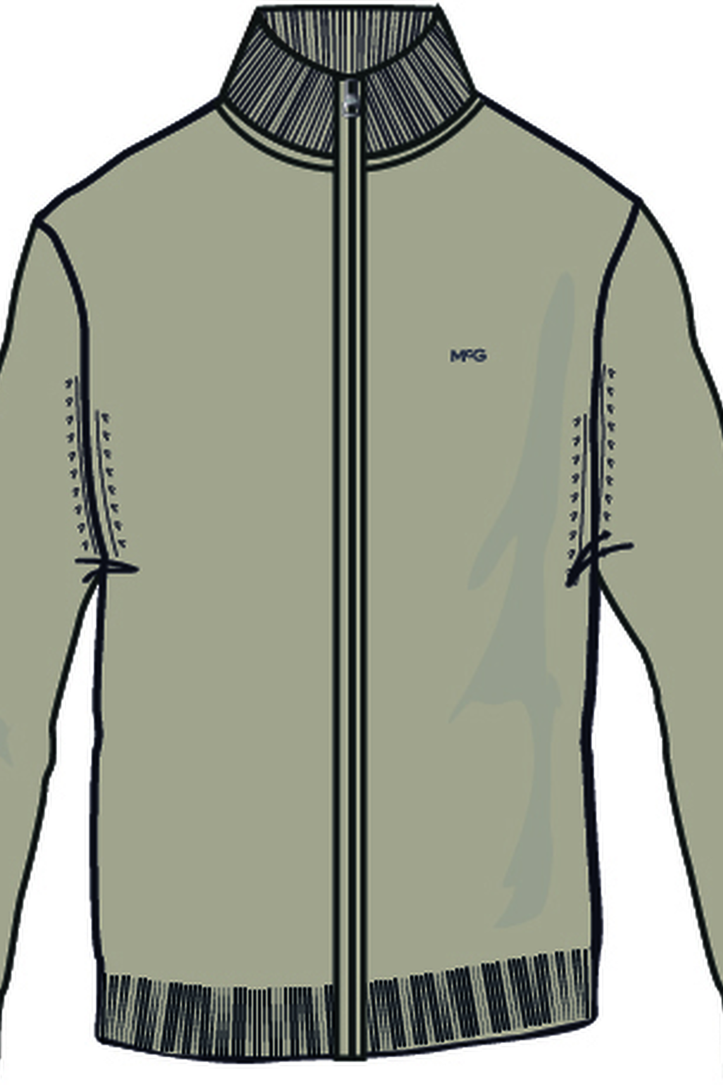 ZIP THRU CARDIGAN SAND 3