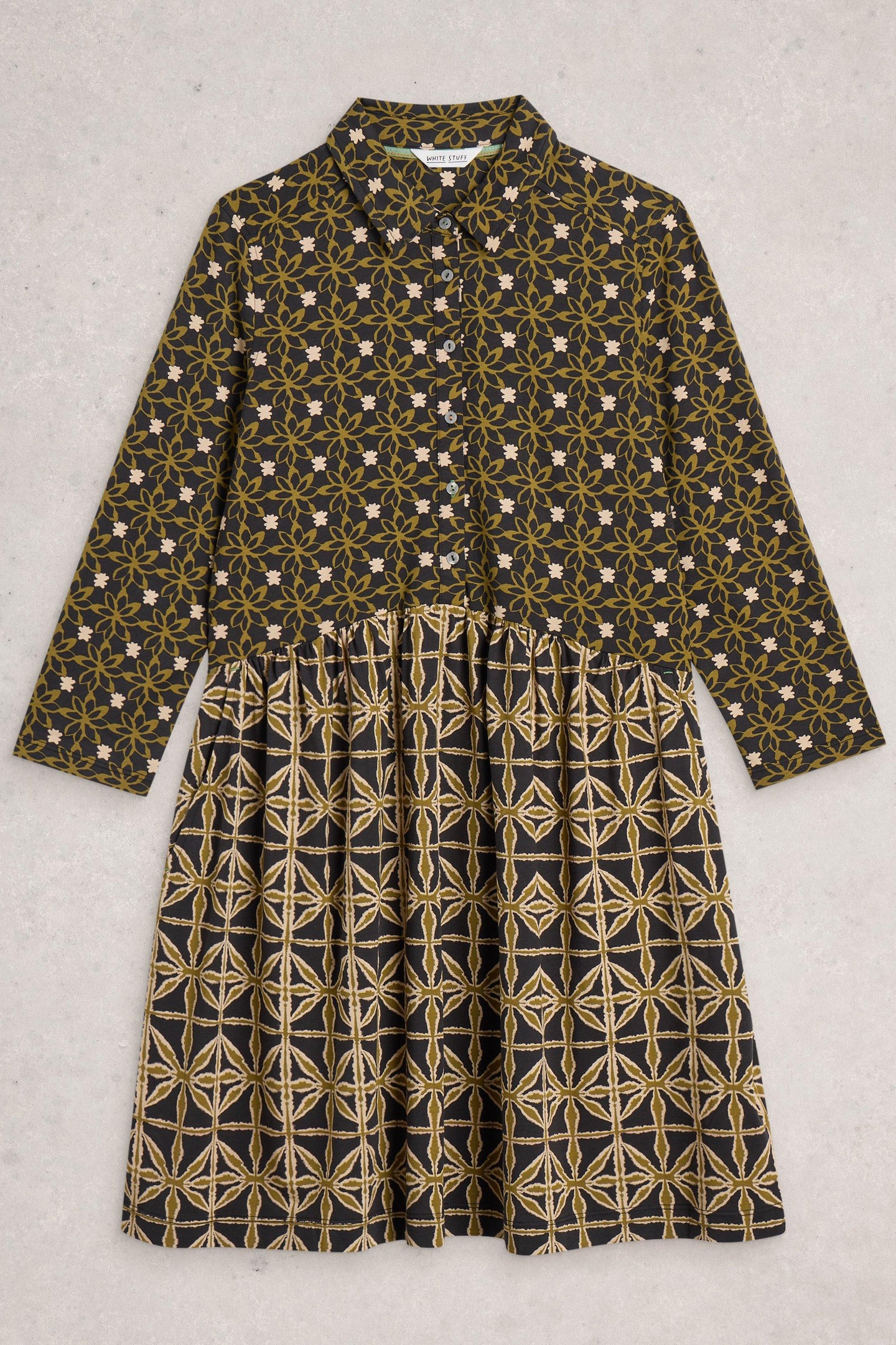 EVERLY JERSEY DRESS BLACK MULTI 3