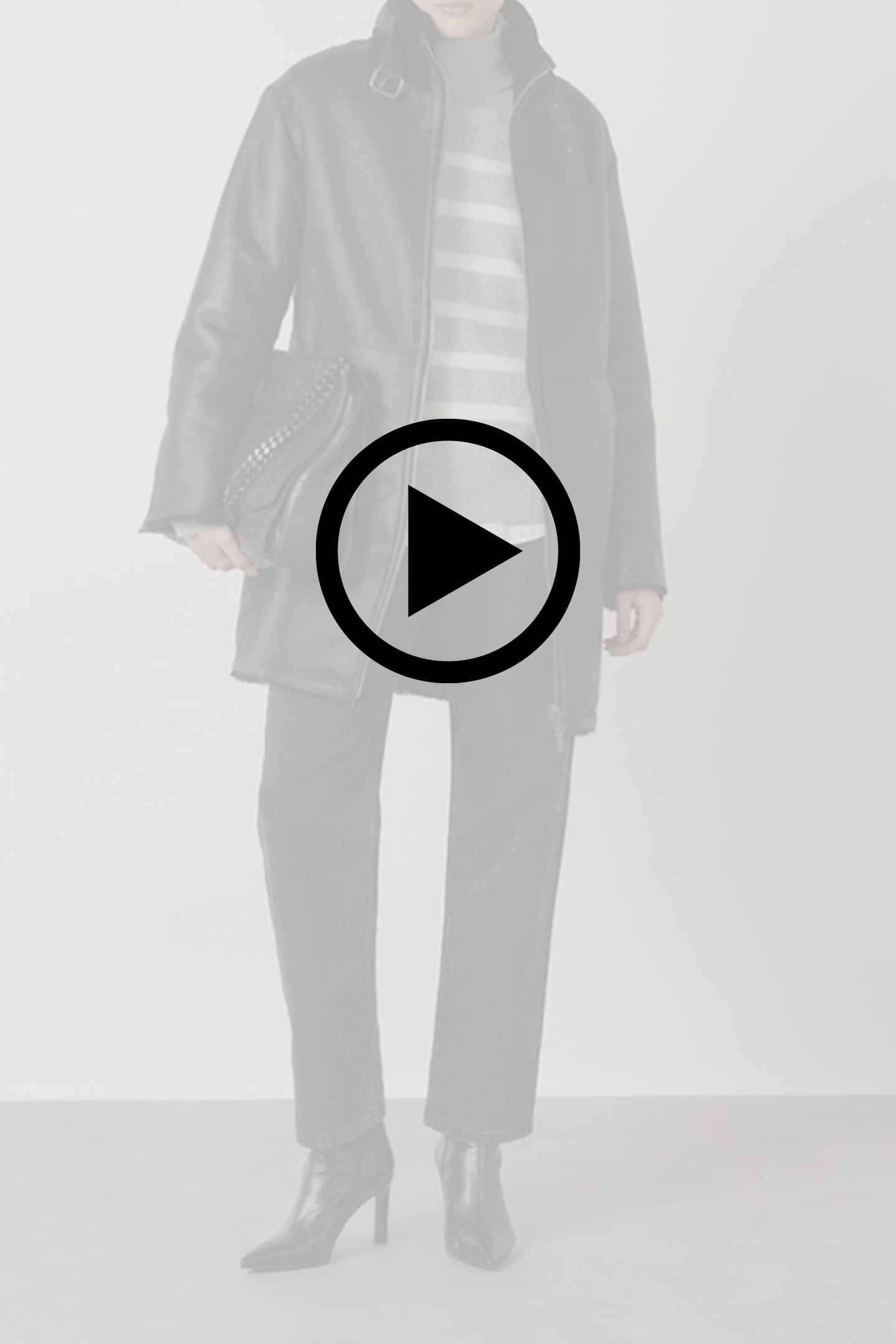 MID-LENGTH, BLACK, SHEEPSKIN COAT 4