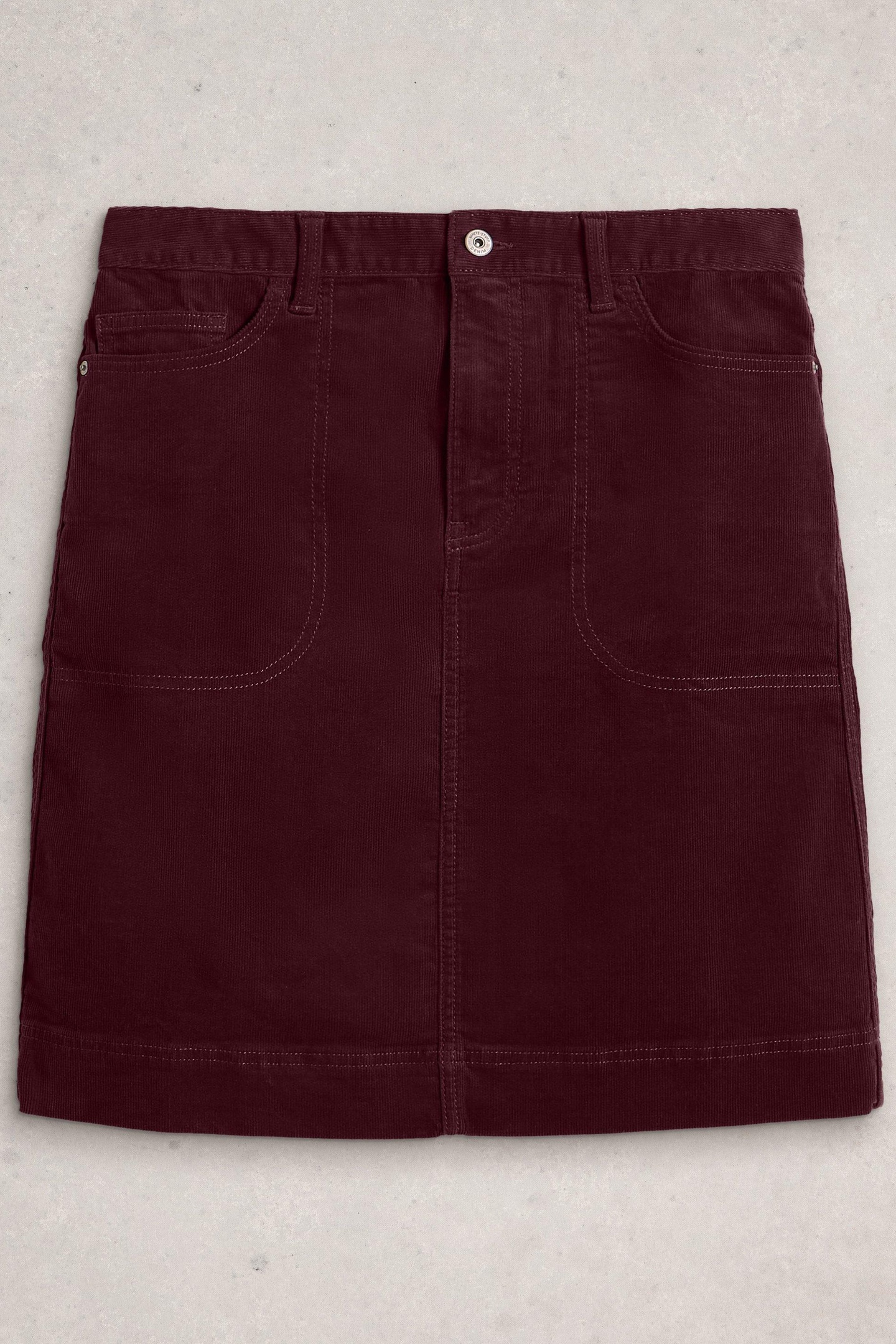 TIA CORD SKIRT DARK PLUM 3
