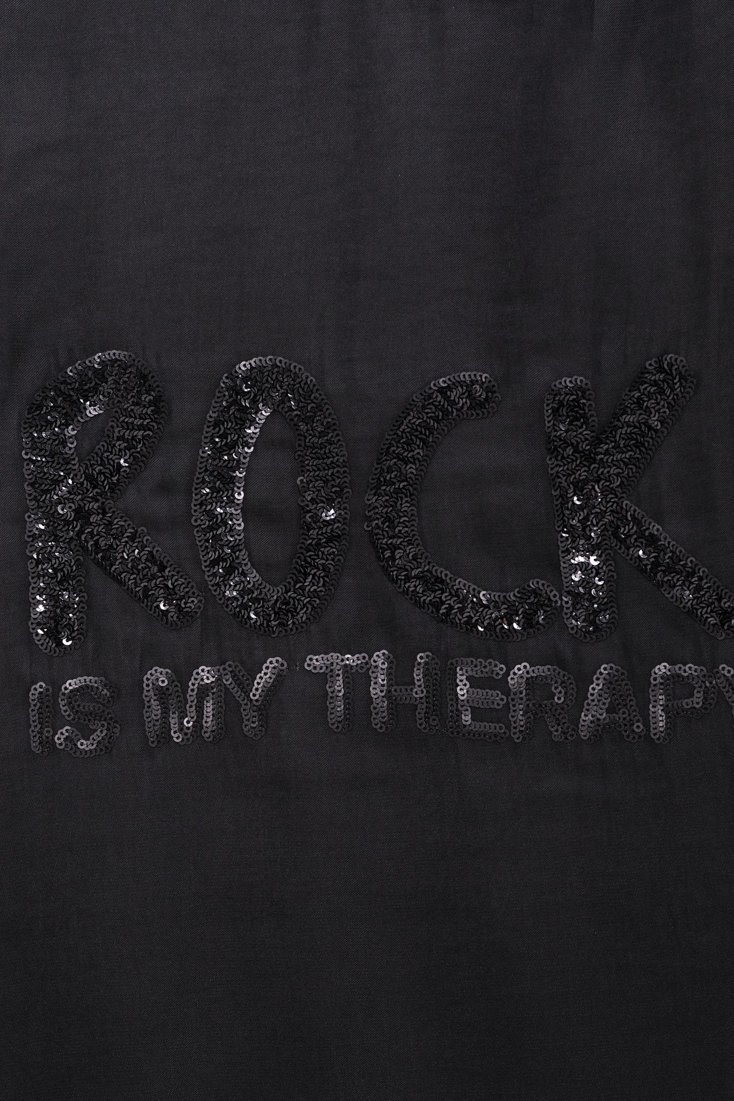 BLACK RECYCLED POLYESTER SEQUIN EMBROIDERED 8