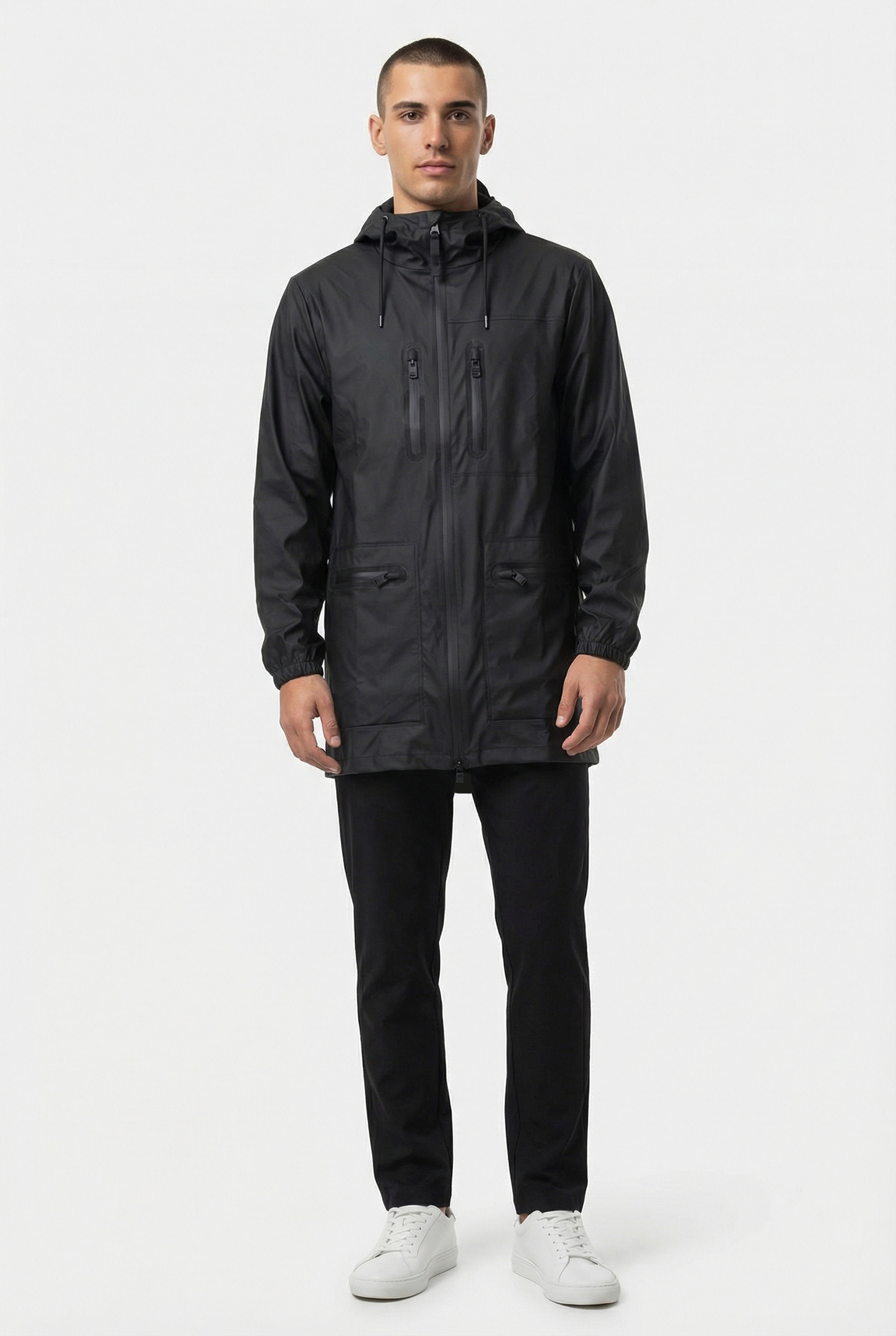 UNISEX CARGO LONG JACKET W3 BLACK 4