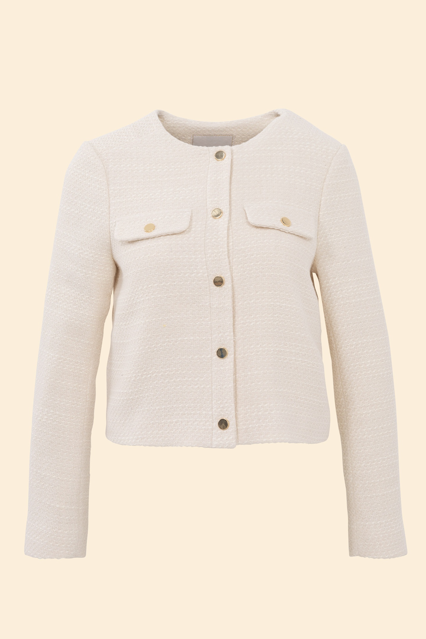 SHORT SQUARE JACKET IN ECRU I.CODE ECRU 5