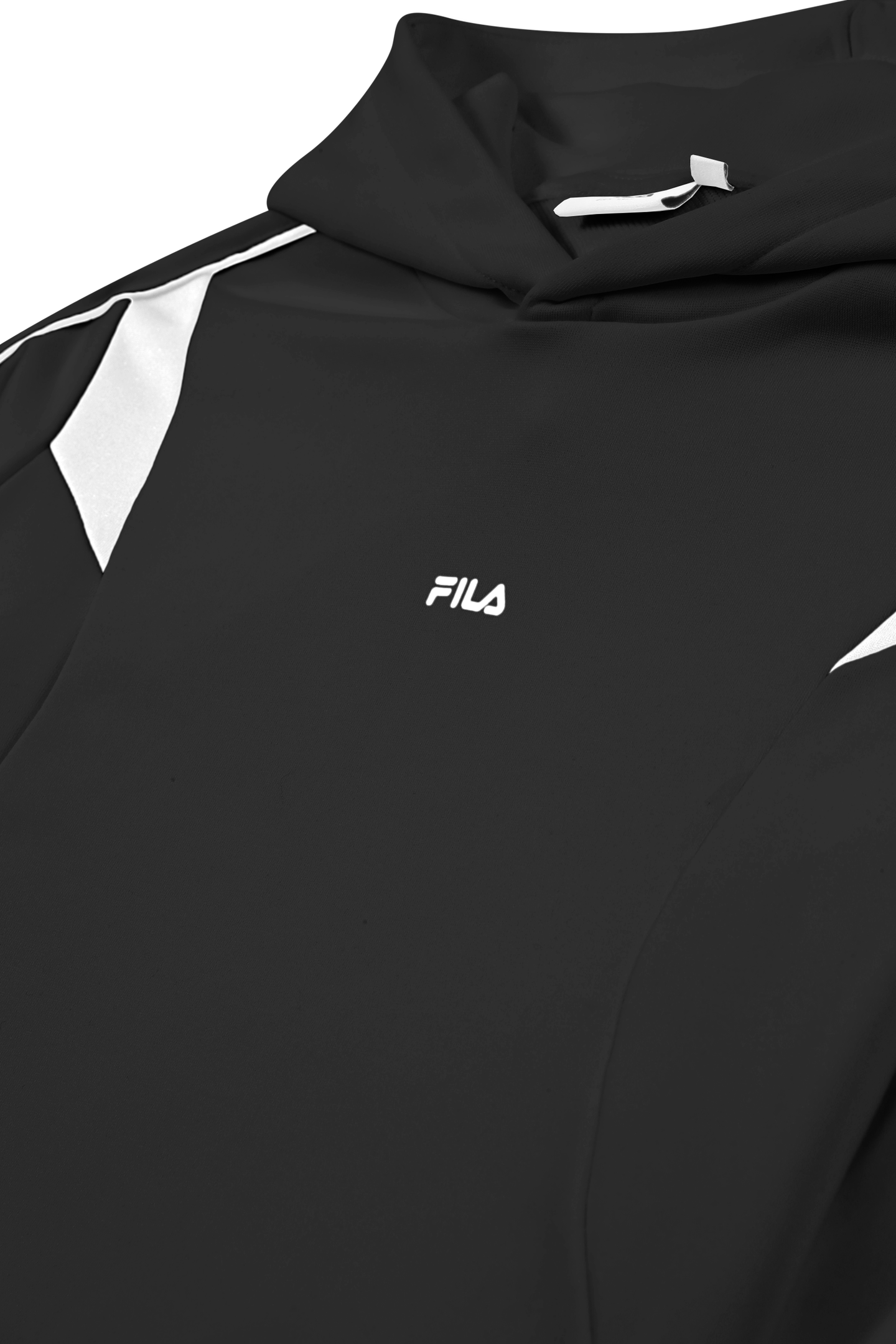 RIVOLI RELAXED CROPPED GRAPHIC HOODIE BLACK-BRIGHT WHITE 7