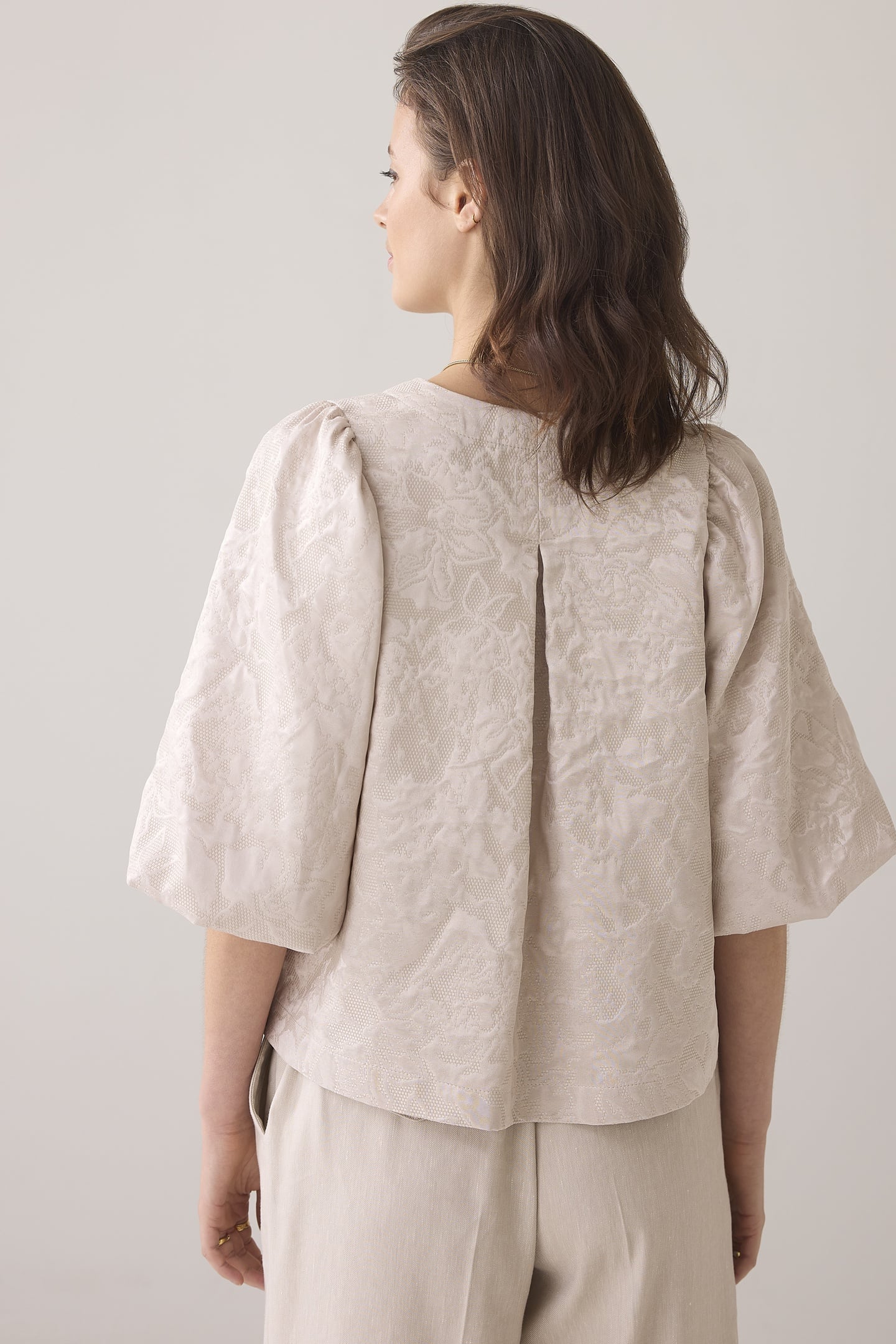 BLOUSE JACQUARD PEBBLE BEIGE 3