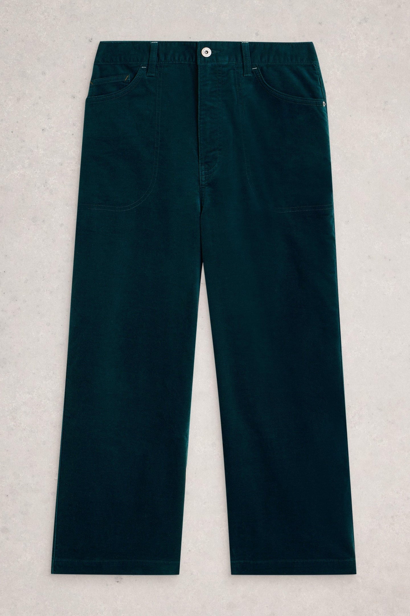 TIA VELVET WIDE LEG CROP DARK TEAL 4