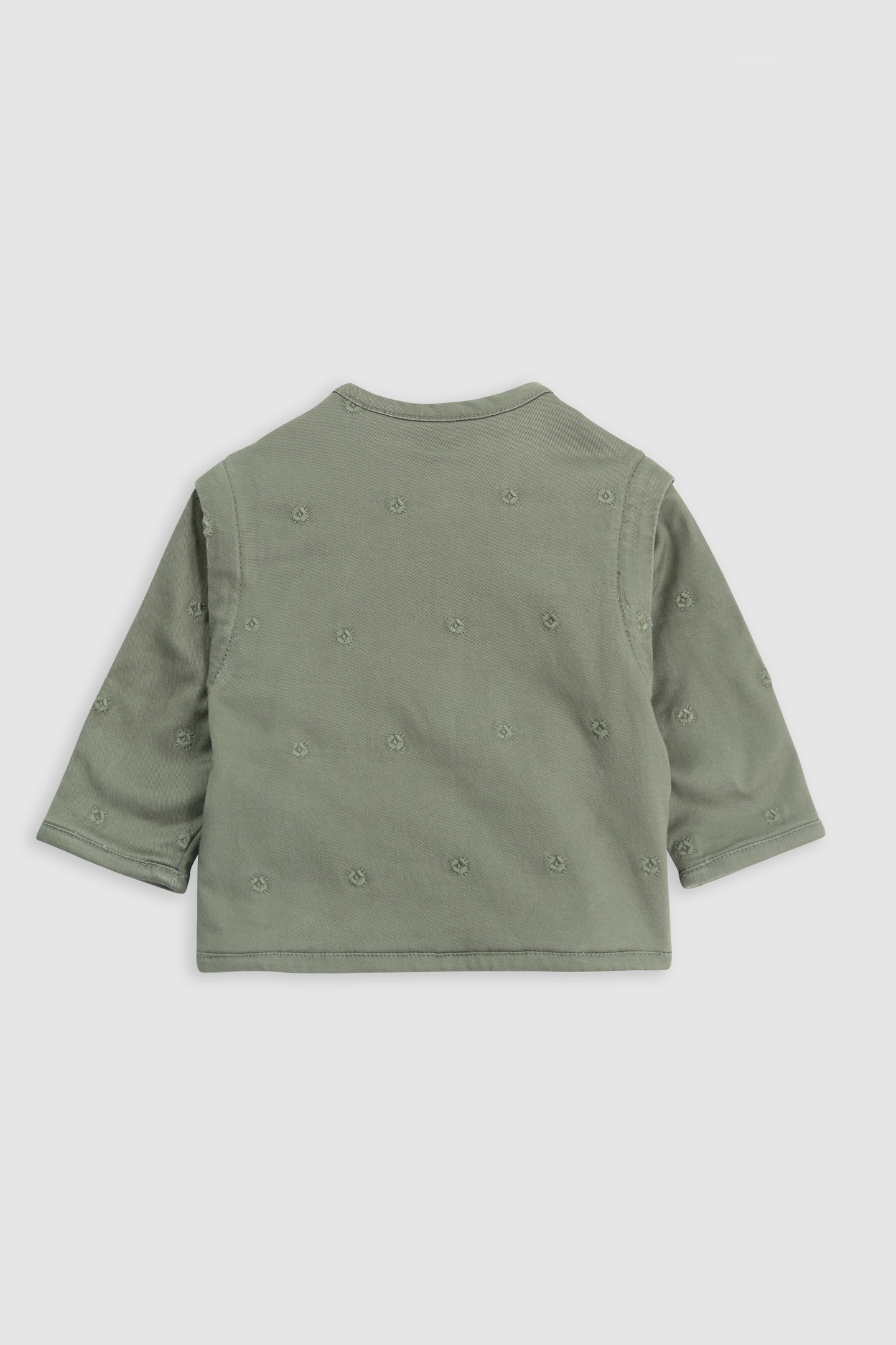 EMBROIDERED KHAKI JACKET WITH REMOVABLE SLEEVES 2