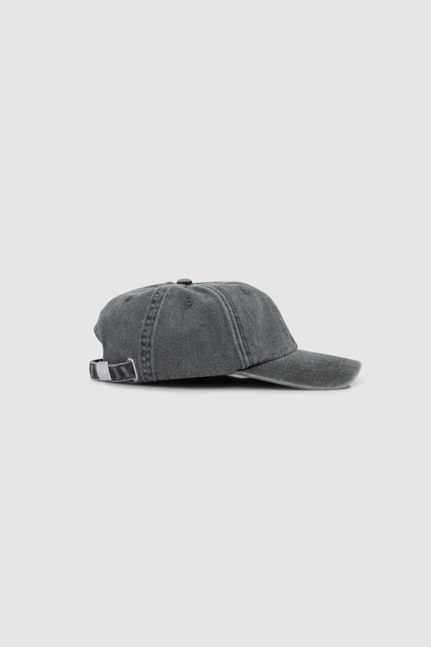 GREY BLUE DENIM CAP WITH EMBROIDERED LOGO 1