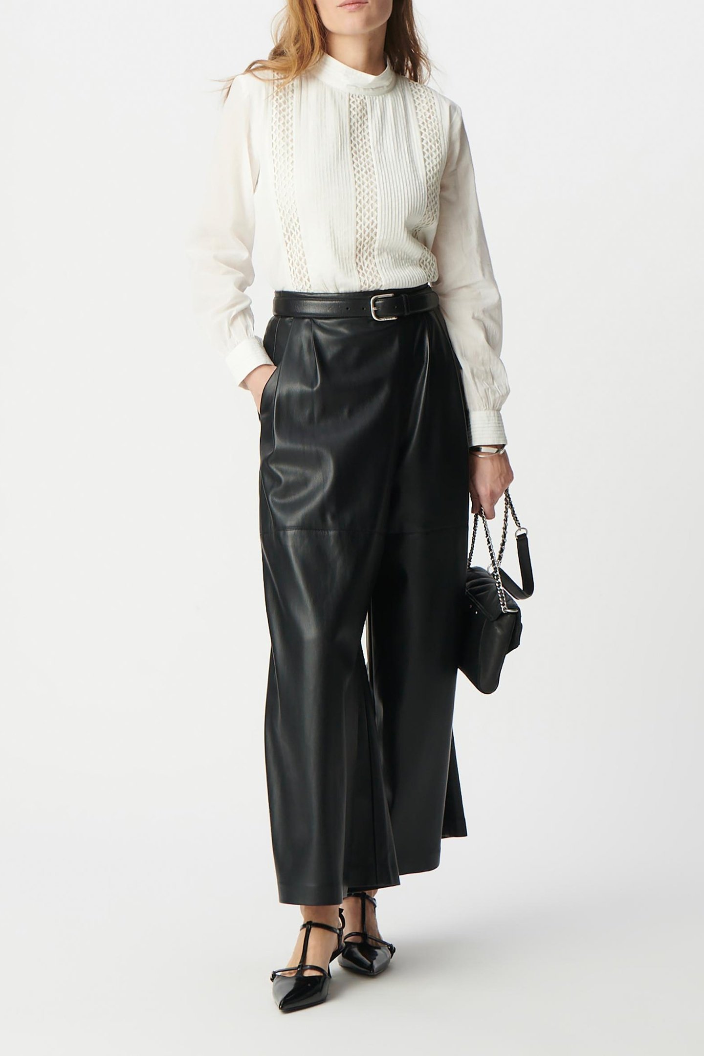 OFF-WHITE ORGANIC COTTON BLOUSE DECORATED WITH PASSEMENTERIE 1