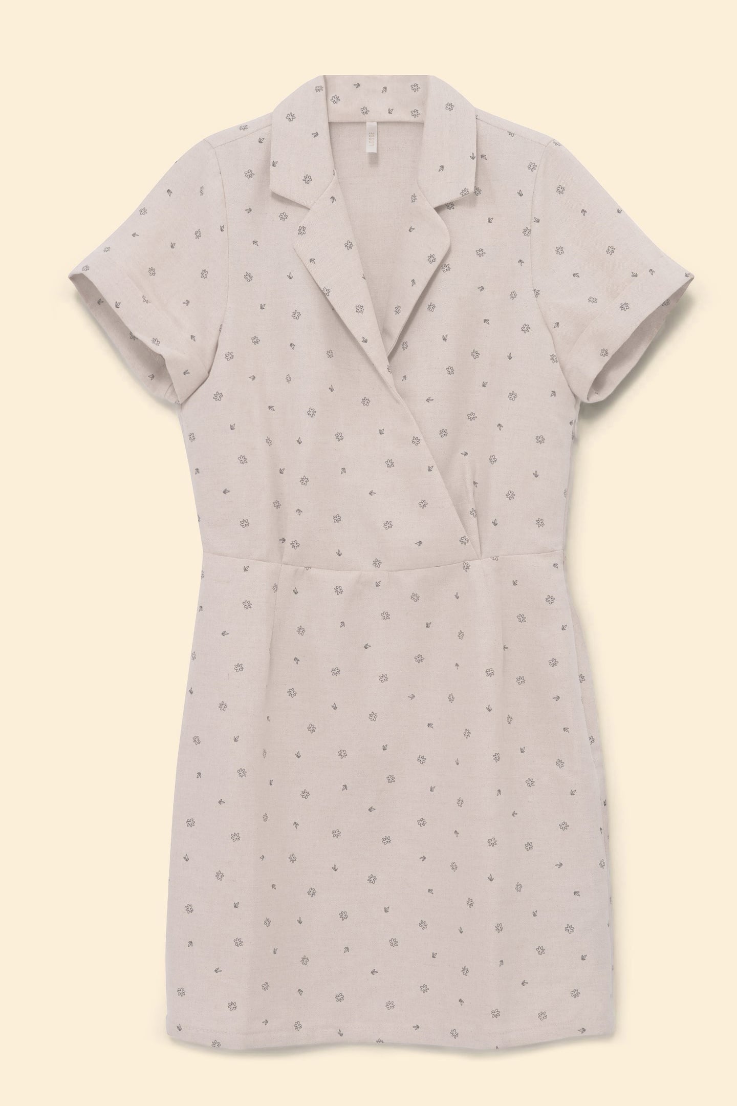 ECRU MICRO FLOWER PRINT DRESS ECRU 6