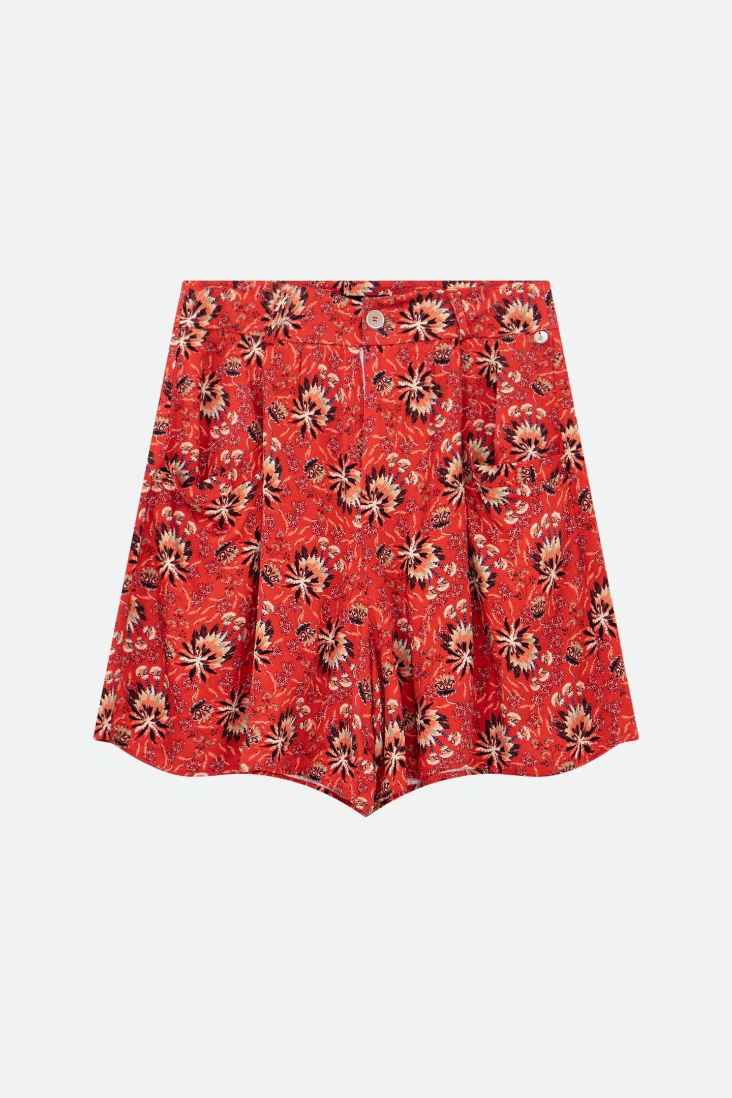 PILAR - ORANGE SUMMER FLORAL PRINT SHORTS 5