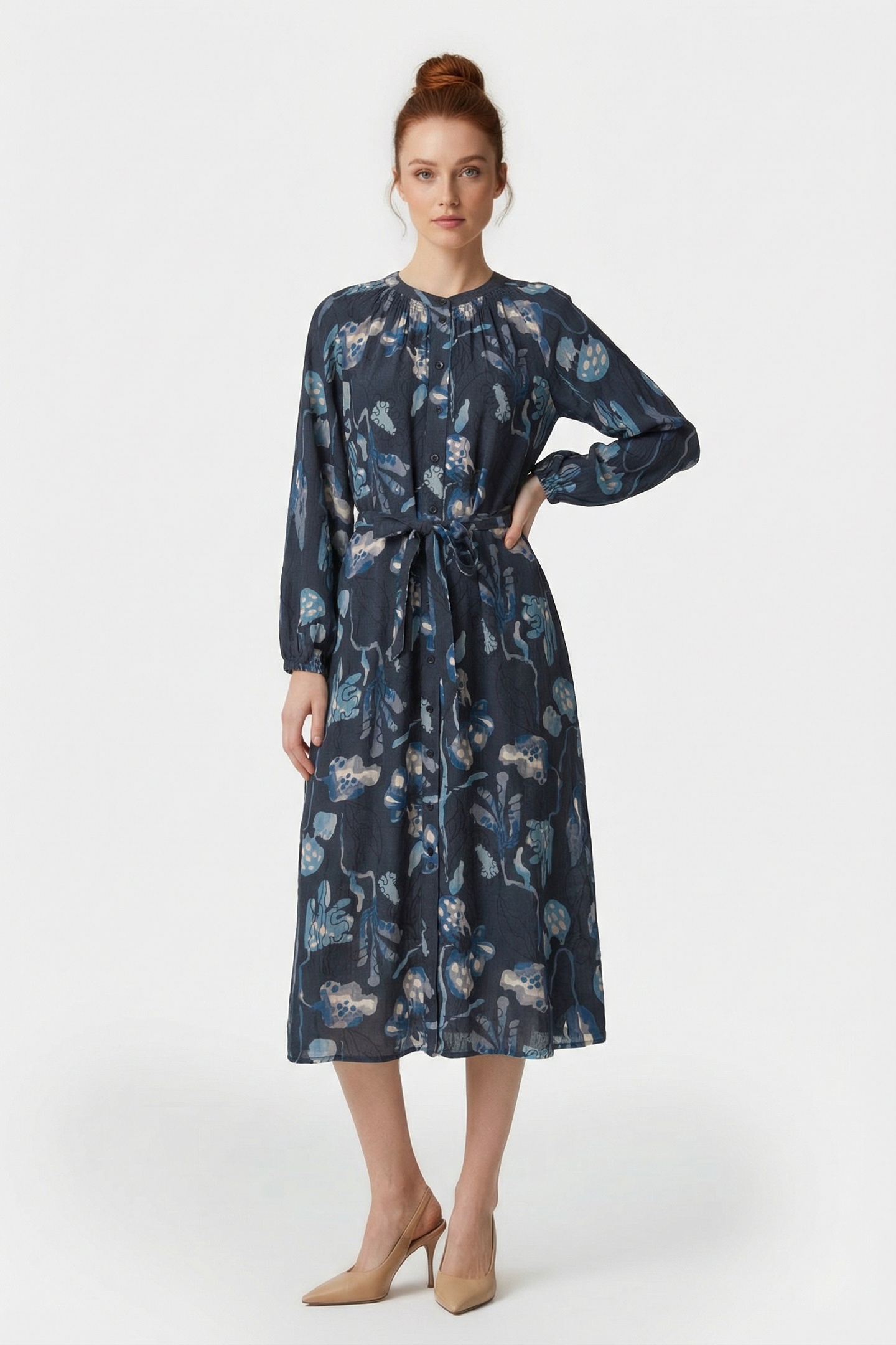DRESS DIVINE DARKBLUE AMBIANCE PRINT 1