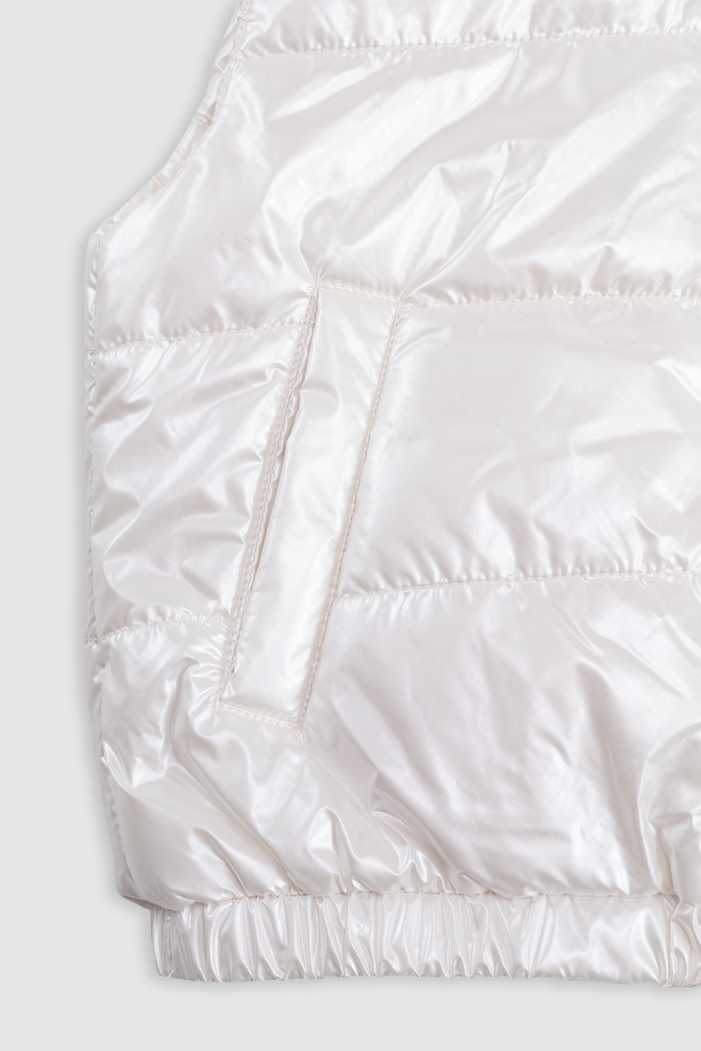 RECYCLED PADDED JACKET IN ECRU WITH HEART 4