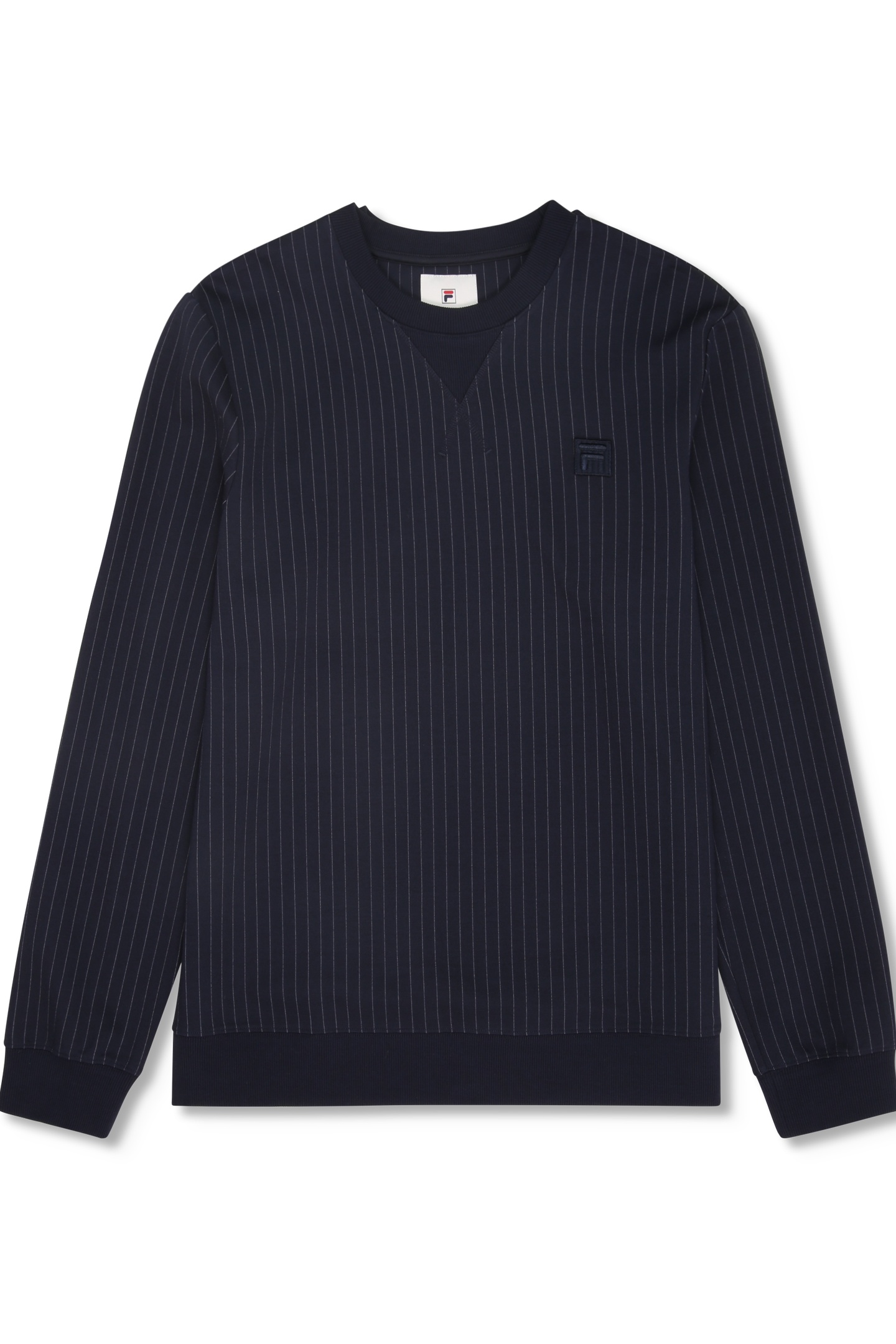 BRERA REGULAR PINSTRIPED CREWNECK SWEATSHIRT BLACK 6