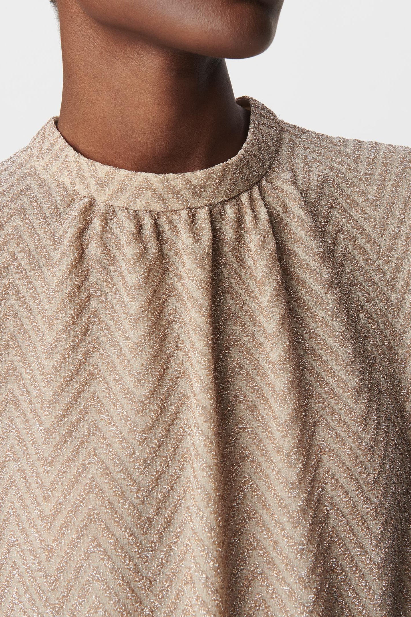 HERRINGBONE PATTERN GOLD JUMPSUIT 5