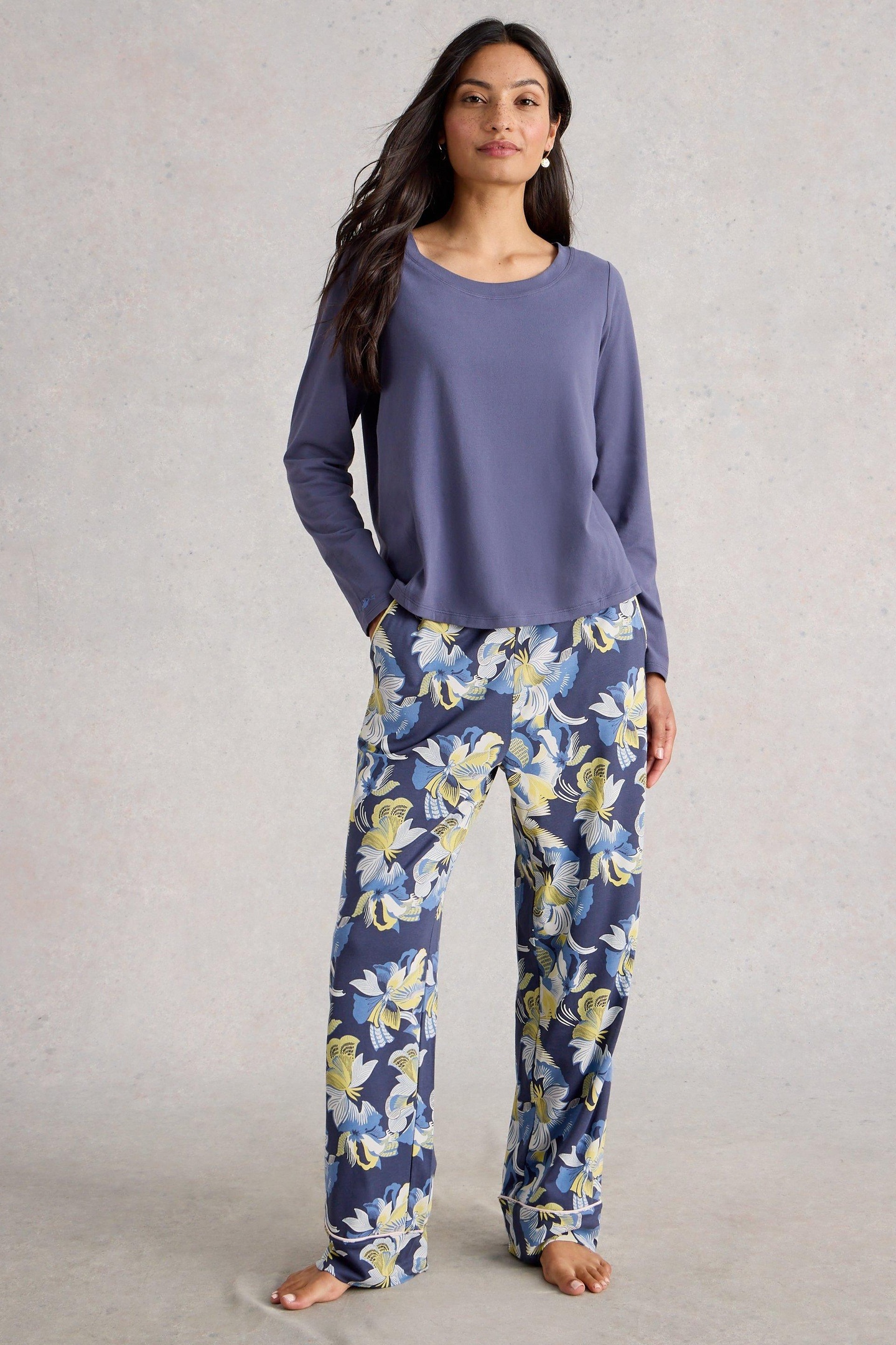 NINA JERSEY PJ BOTTOM PURPLE PRINT 2