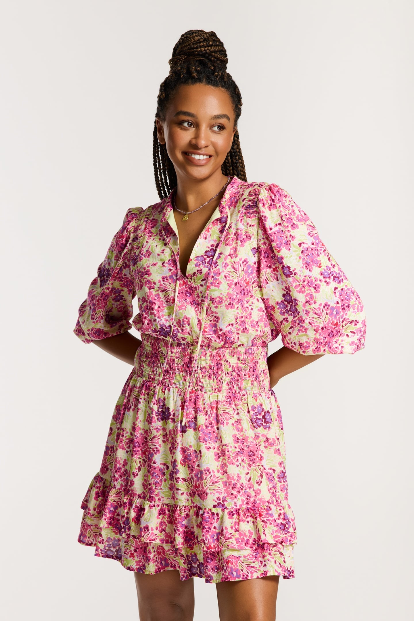 JONI DRESS FLOWER FIELDS PINK FLOWER FIELDS 4