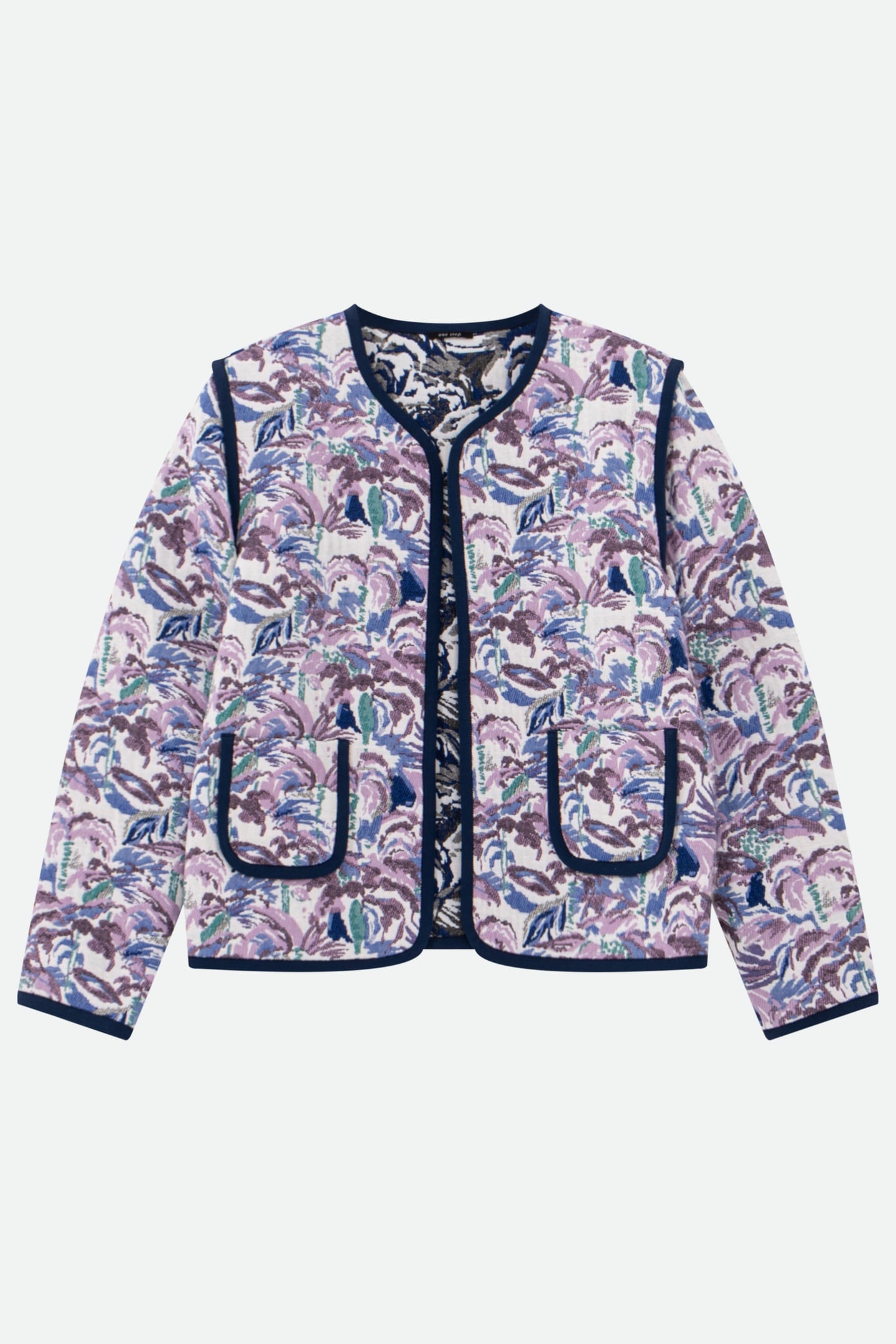 DORES - REVERSIBLE JACKET WITH ECRU JACQUARD WITH FOAM PATTE 2