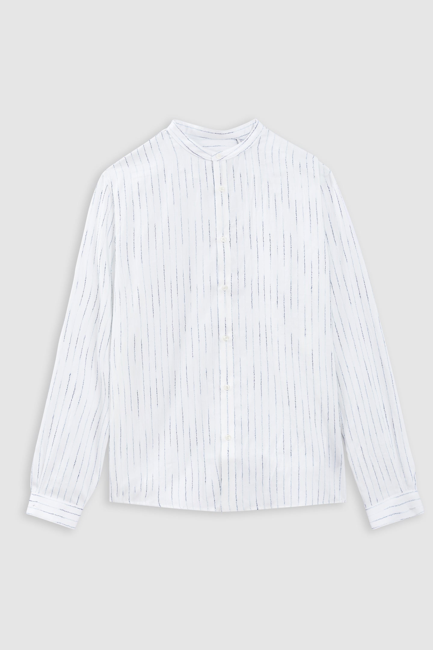 WHITE REGULAR SHIRT WITH EMBROIDERED STORM STRIPES 4
