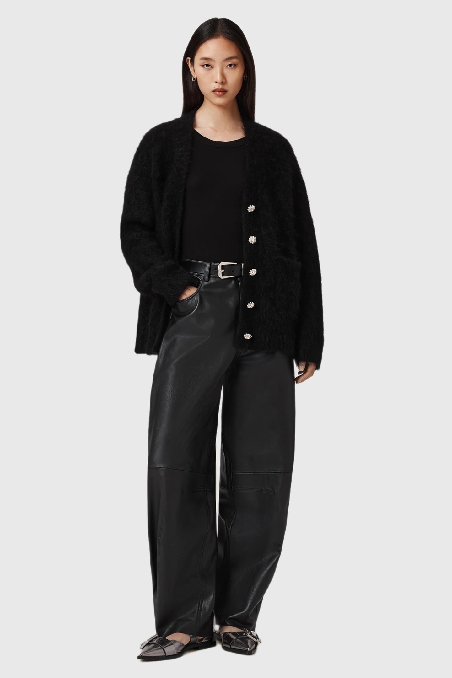 RUBI EMB CARDI BLACK 3