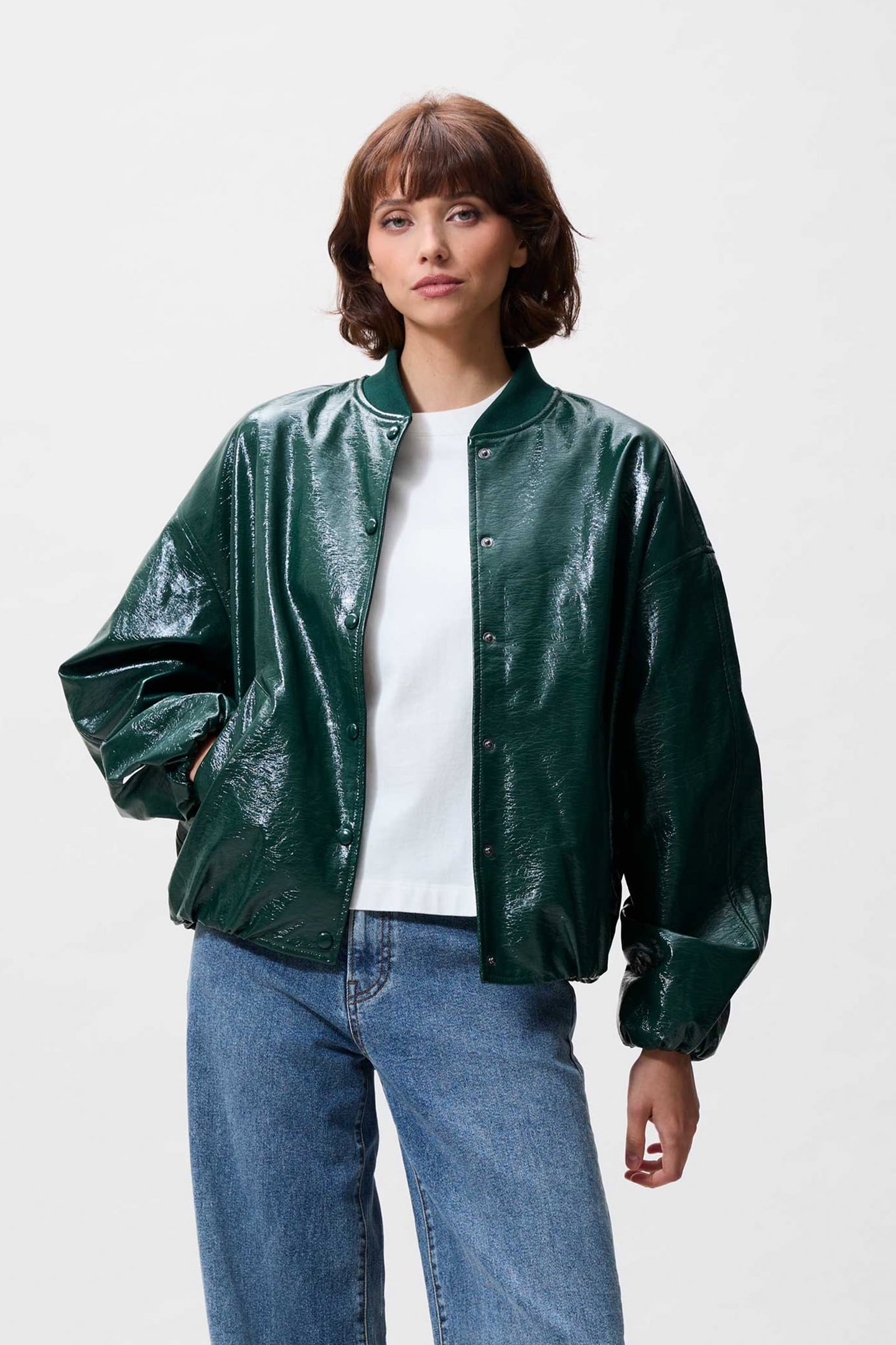 TUCK IN VARSITY JACKET PINE FOREST 1