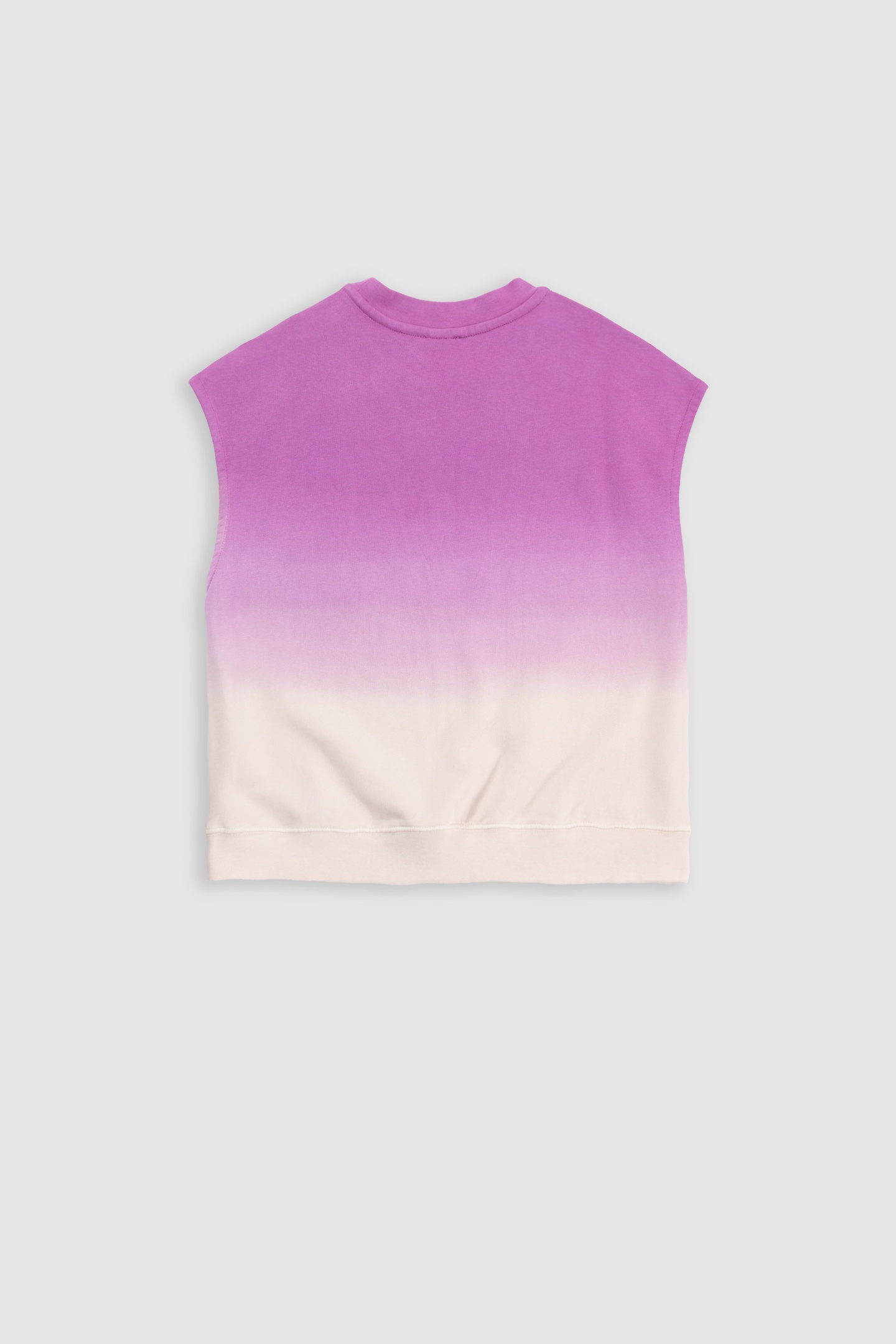 PURPLE SLEEVELESS DEEP DYE SWEATSHIRT WITH MESSAGE 3