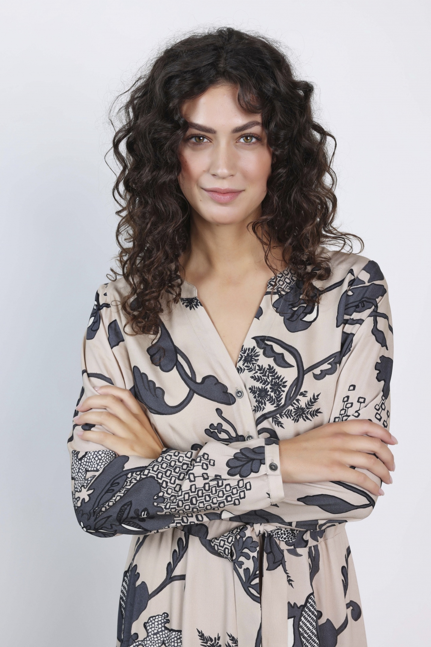 DRESS JOYFUL GREY ENSEMBLE PRINT 2