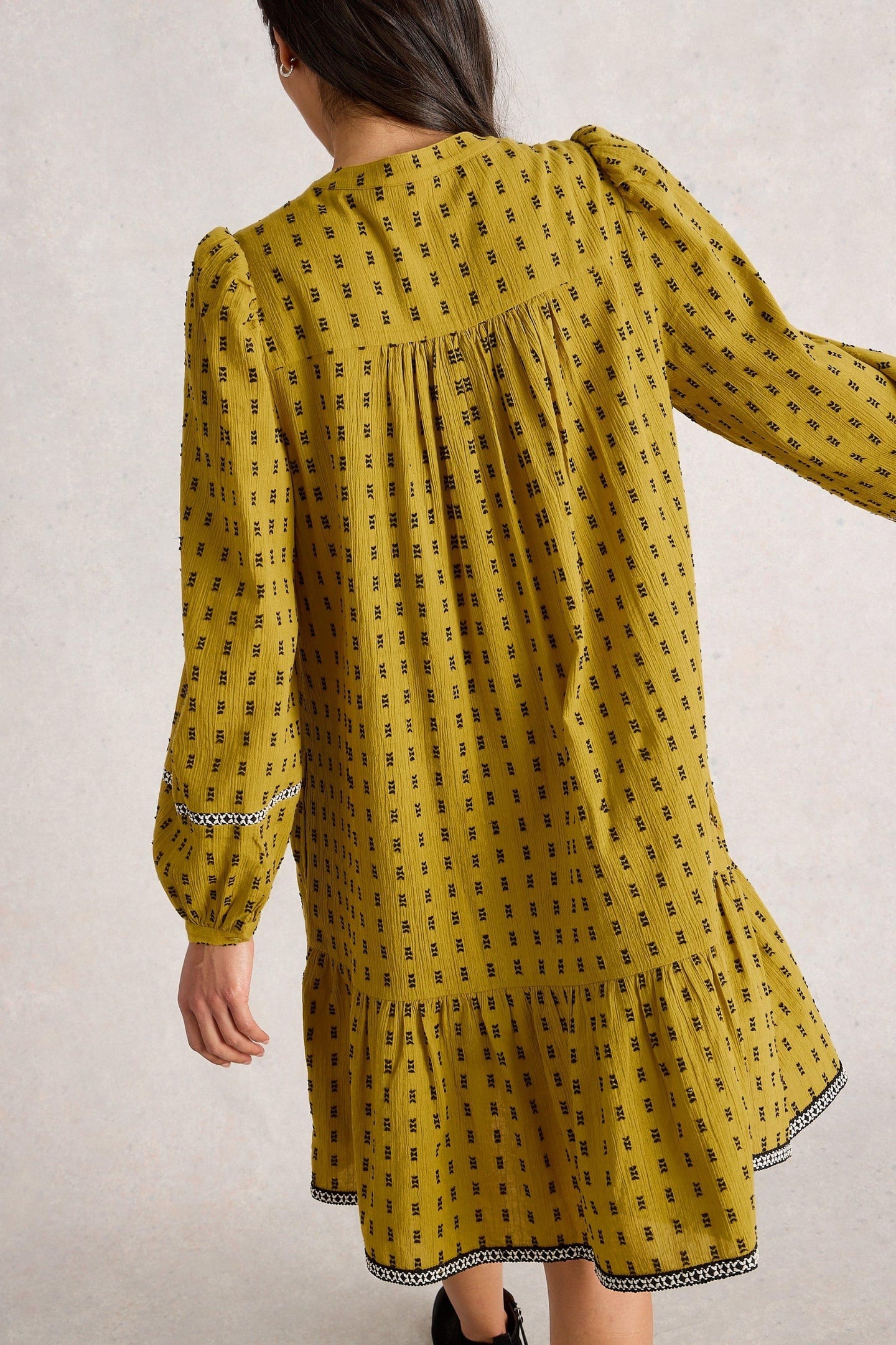 ORLA EMBROIDERED DRESS CHARTREUSE MULTI 3