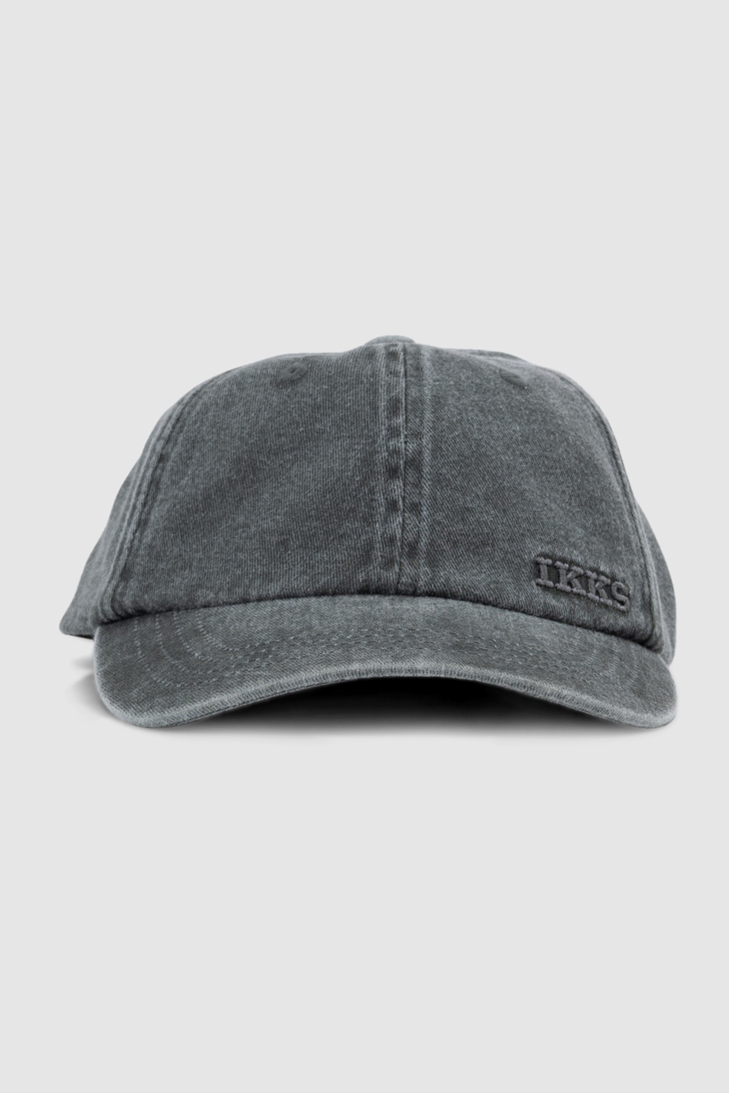 GREY BLUE DENIM CAP WITH EMBROIDERED LOGO 4