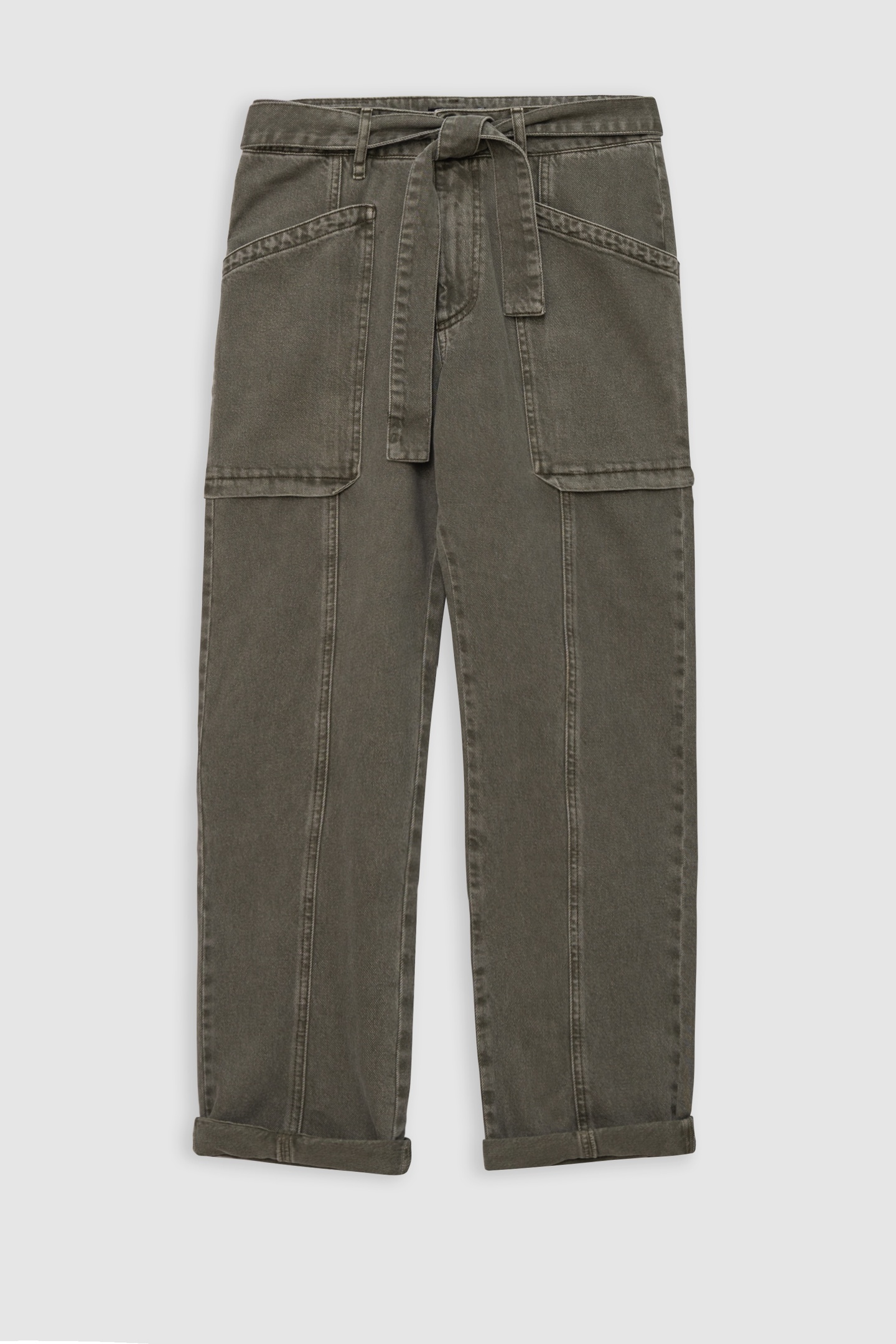 FADED KHAKI BATTLE JEANS WITH CARGO POCKETS 4