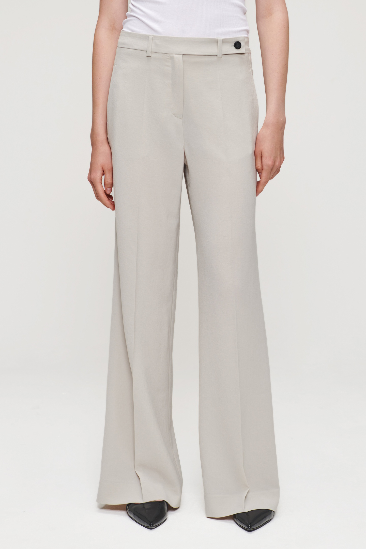 JAP CREPE WIDE LEG PANTS GREIGE 2