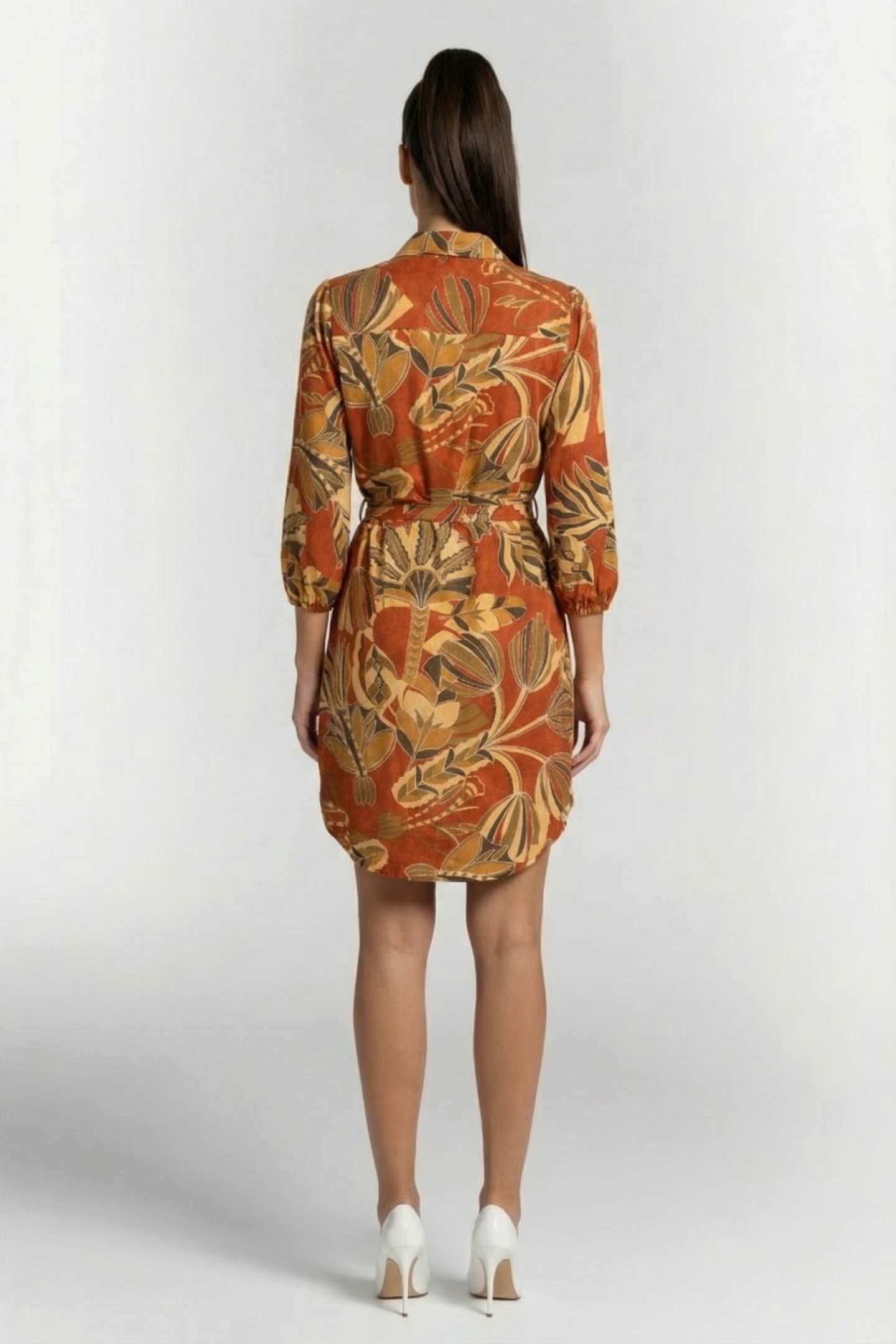 TUNIC NOELLE IN COPPER WITH PALMA PRINT 2