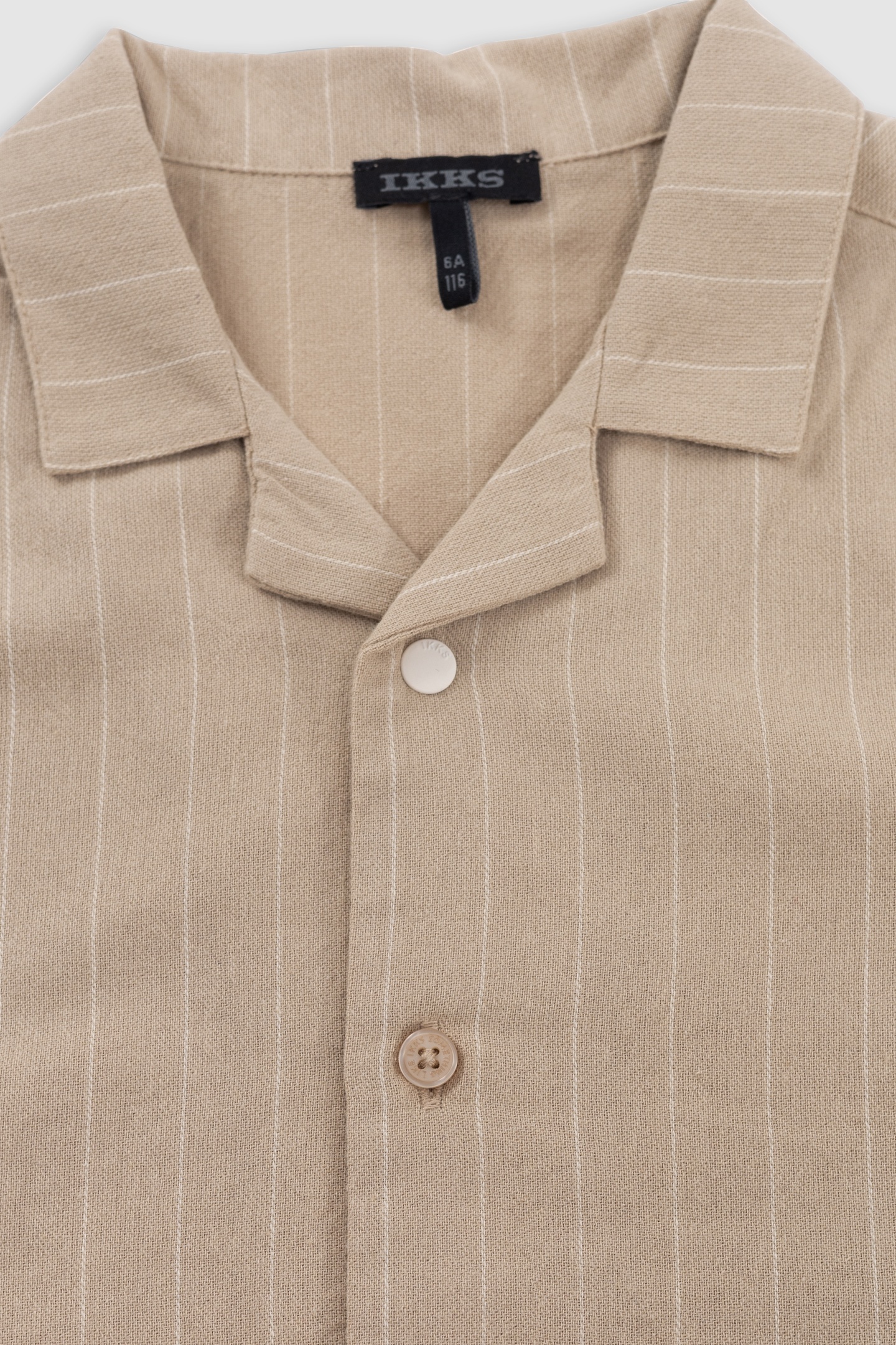 BEIGE ORGANIC COTTON STRIPED SHIRT 3