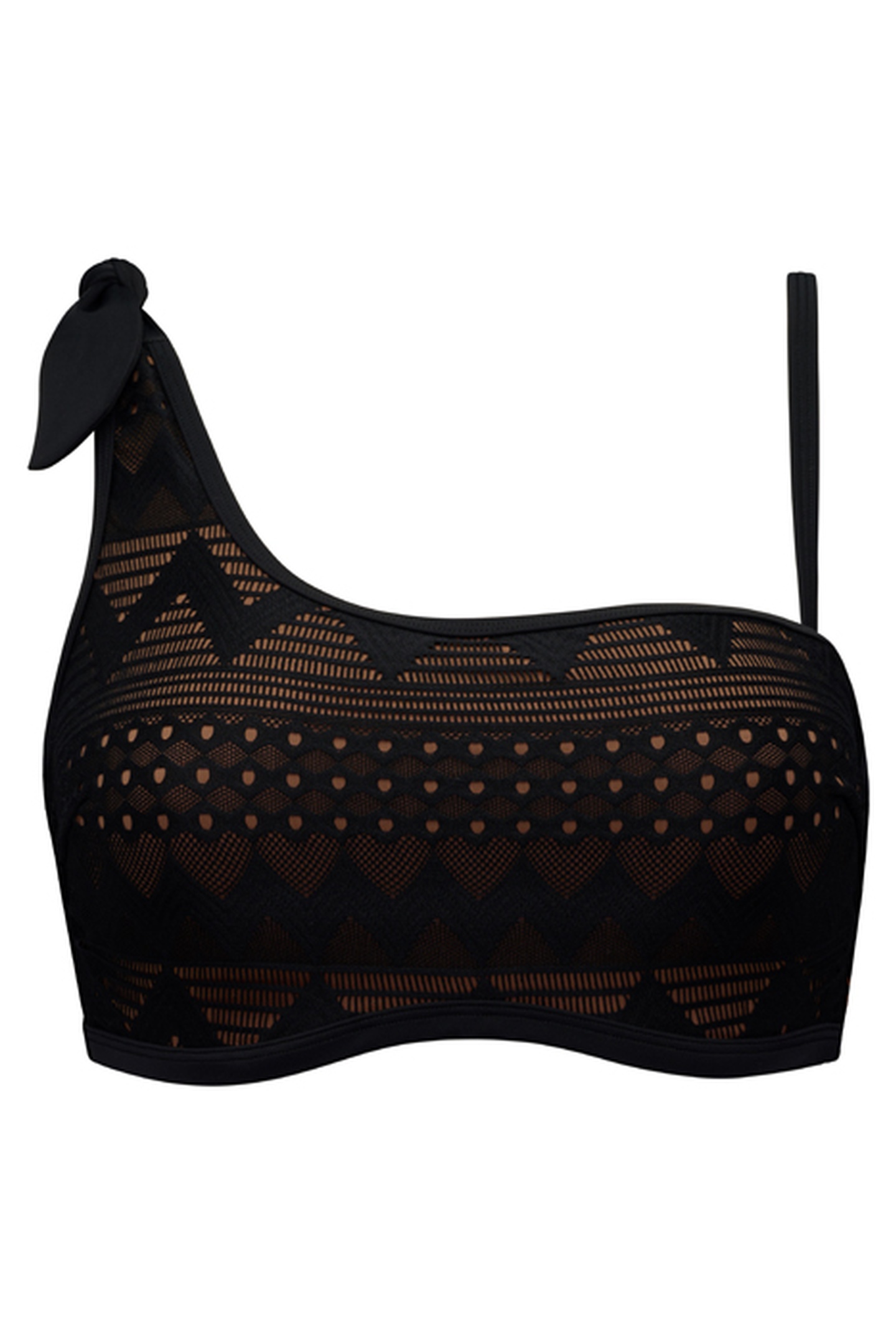 DOLCE VITA BLACK AND SAND STRAPLESS BIKINI TOP 4