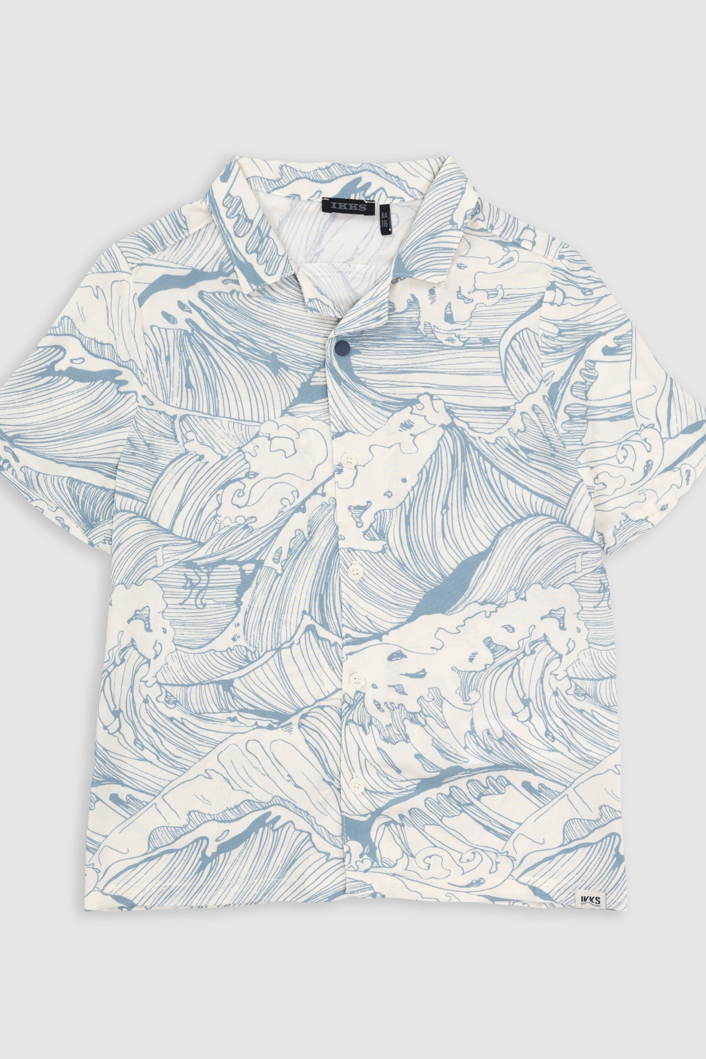 WATER GREEN WAVE PRINT SHIRT 1