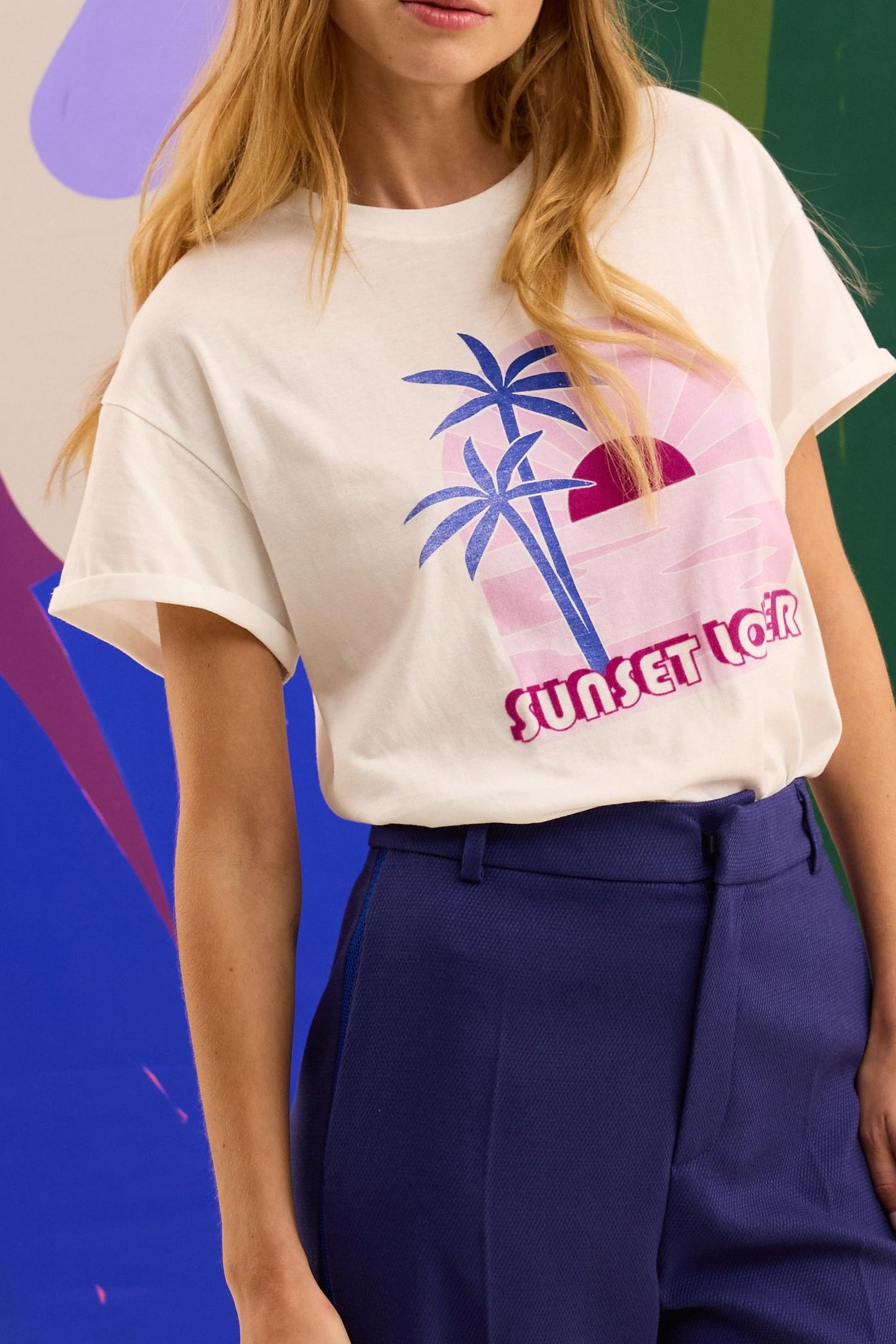 WHITE SUNSET SHORT-SLEEVE T-SHIRT OFF-WHITE 1