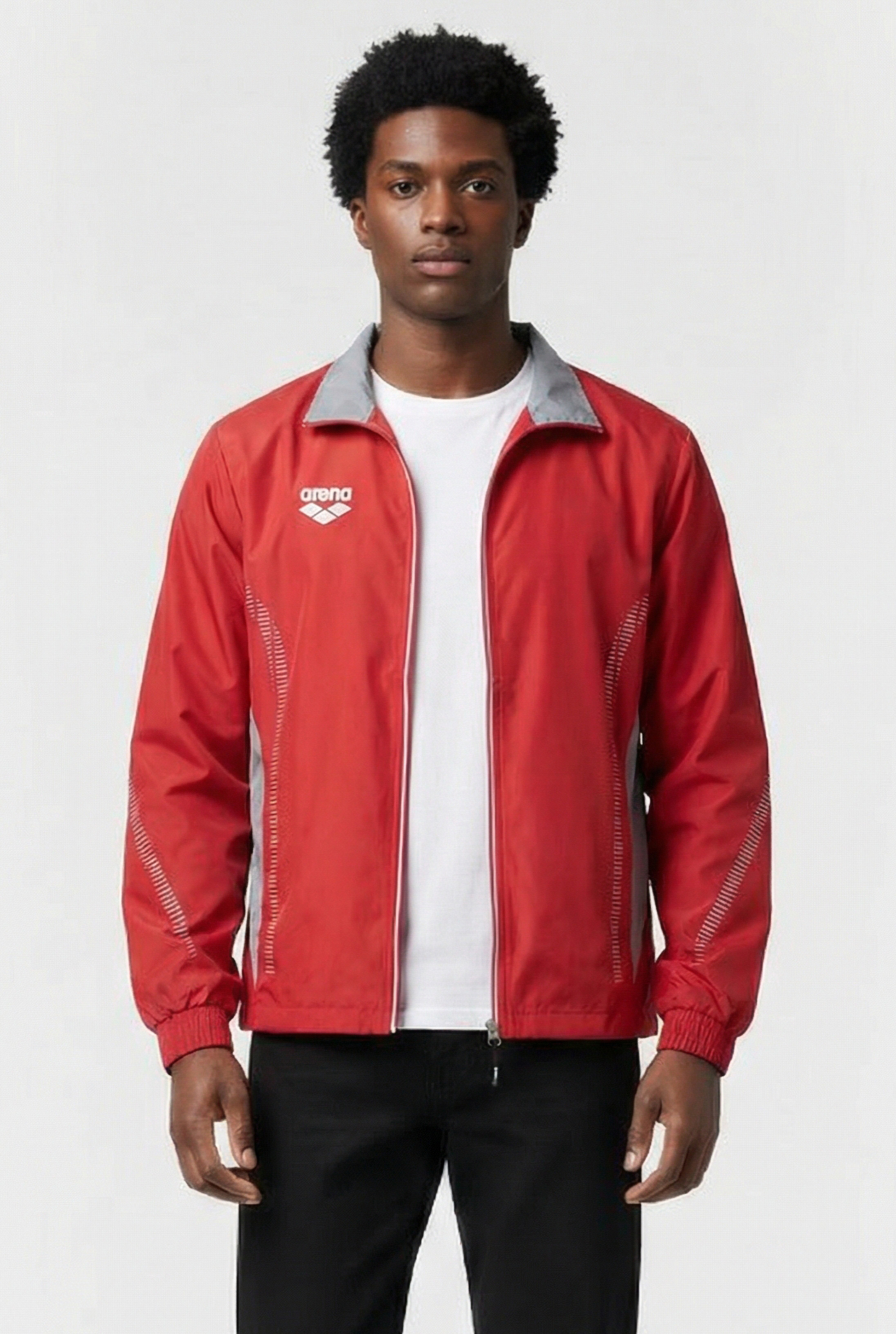 UNISEX TL WARM UP JACKET RED-GREY 2