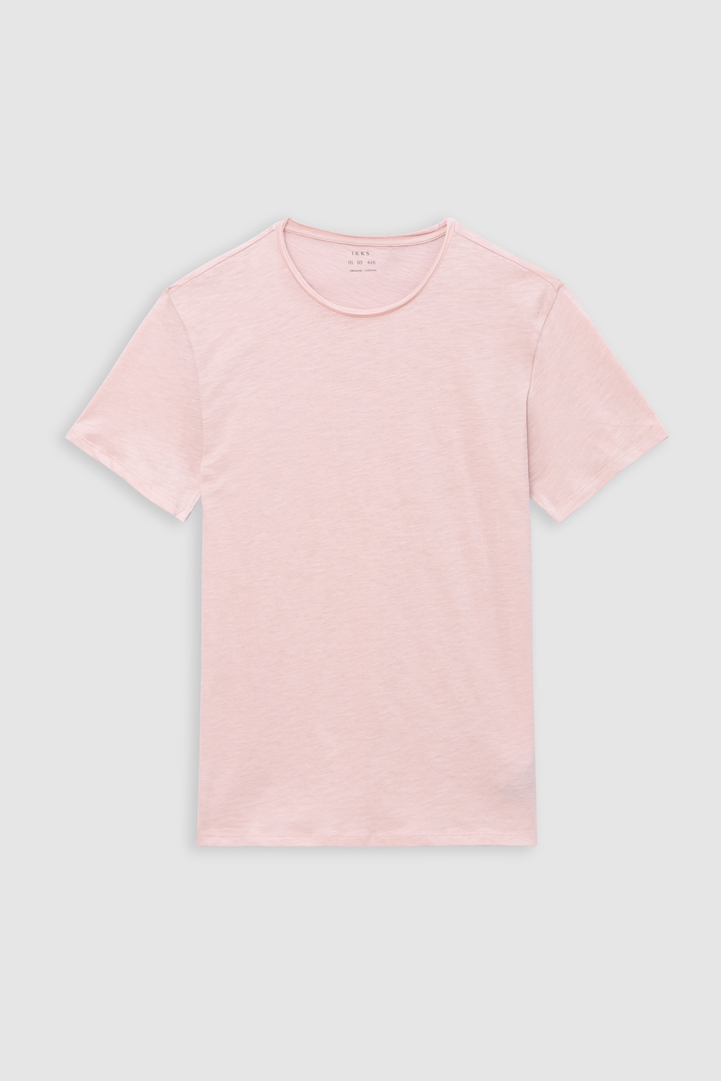 PINK ORGANIC COTTON ESSENTIAL CREW NECK T-SHIRT 4