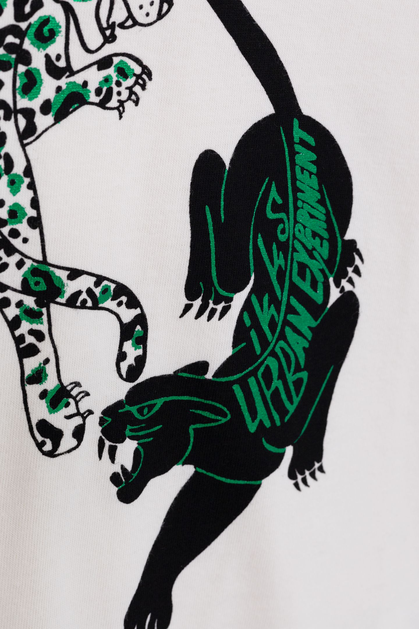 BOY'S ECRU ORGANIC COTTON VISUAL DOUBLE PANTHER T-SHIRT 5