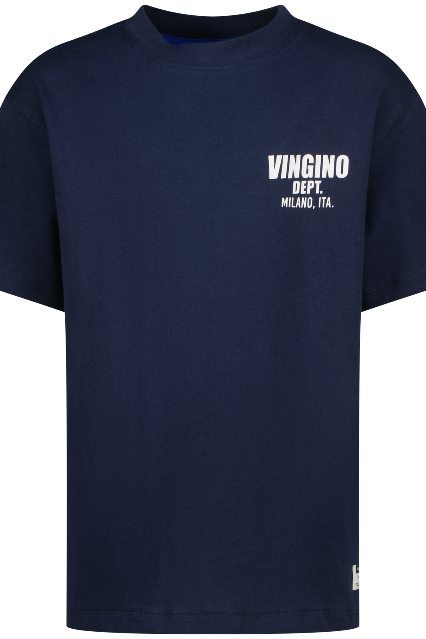 Vingino Basic-oversized Dark Blue Maat: 8 | T-Shirts Outlet | kids | Blauw