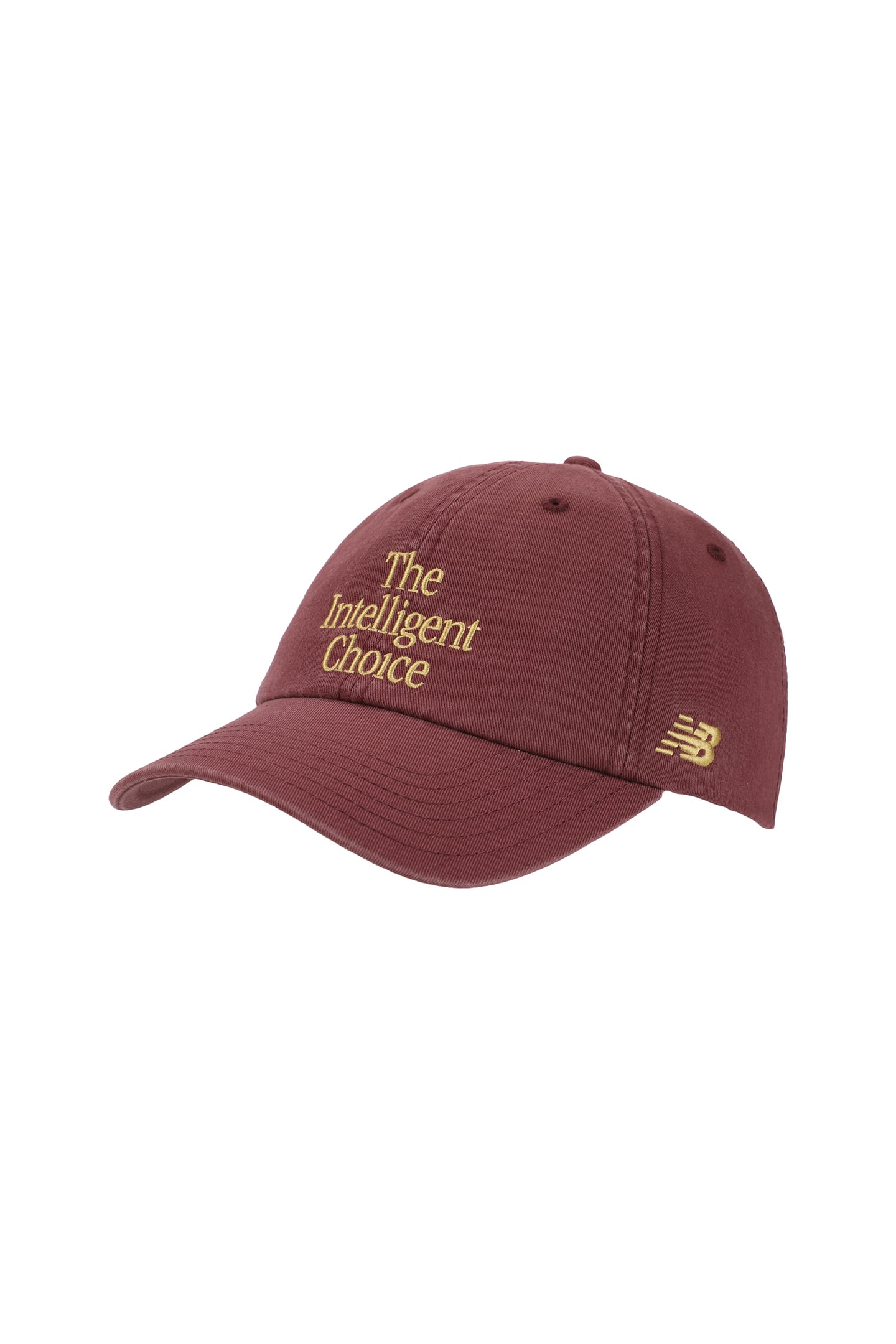 UNISEX 6 PANEL THE INTELLIGENT CHOICE WASHED BURGUNDY 1