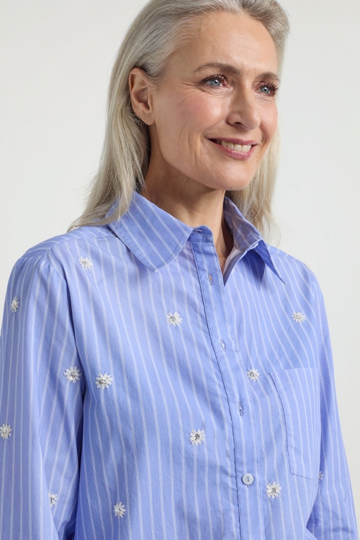 JUUL BLOUSE LAVENDER STRIPE 5