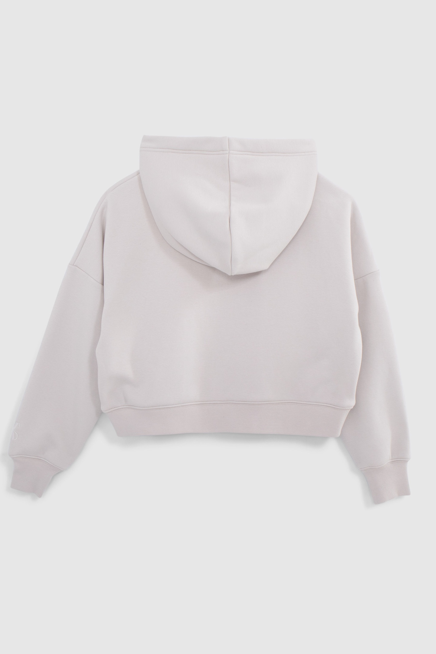 GIRL'S BEIGE CROPPED FLOCKED MESSAGE SWEATER 2