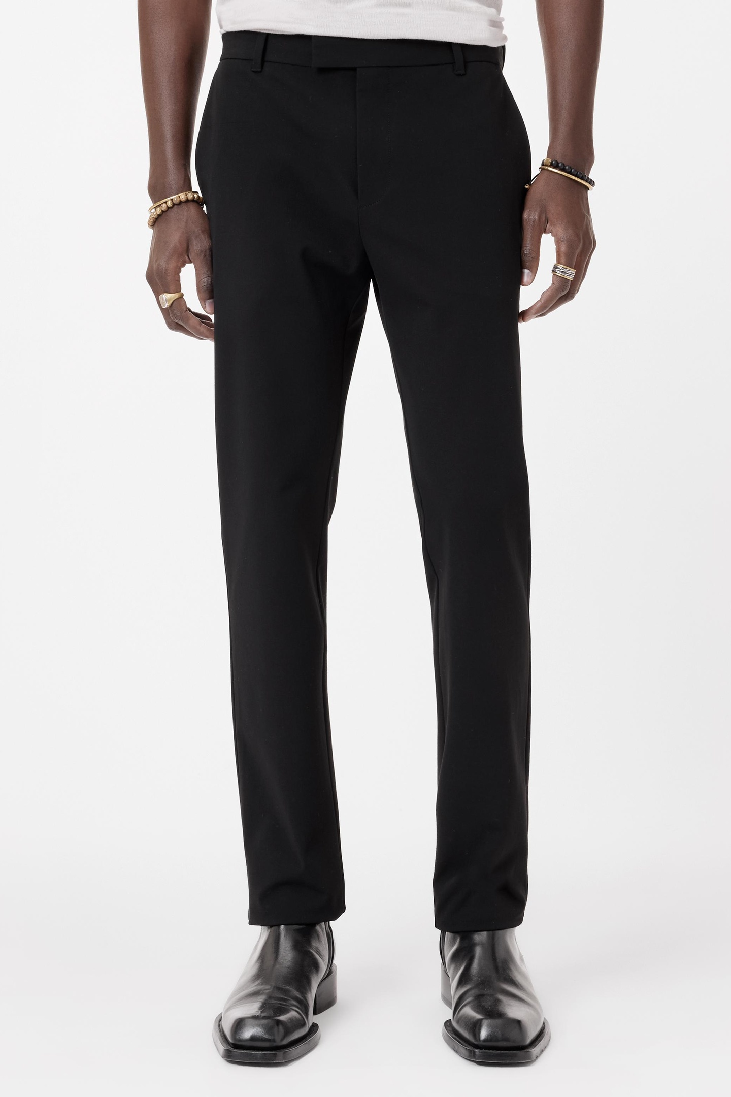 John Varvatos Mercer Pants - Slim Fit Pants With Welt Black Maat: 54 | Tailored Broeken Outlet | Heren | Zwart