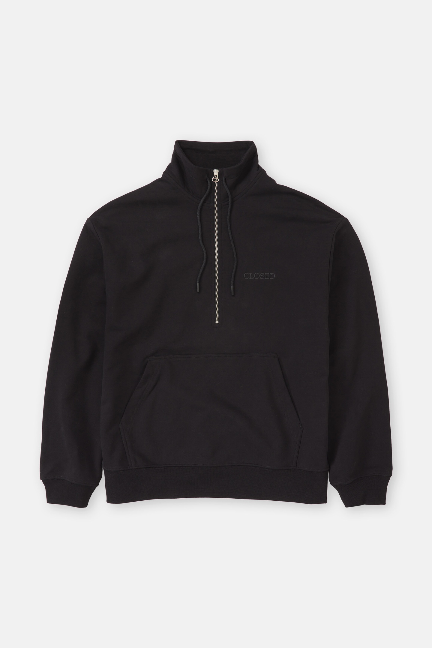 HALF ZIP SWEAT T-SHIRTS BLACK 4