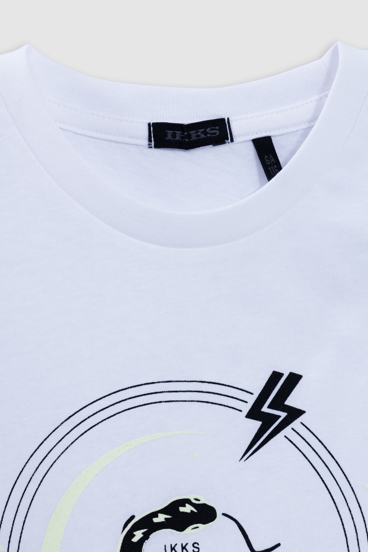 REFLECTIVE WHITE ORGANIC COTTON SNAKE T-SHIRT 4