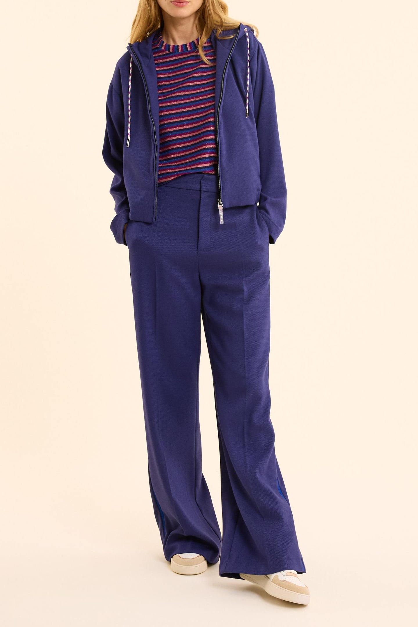 INDIGO HONEYCOMB KNIT JOGGING PANTS INDIGO 6